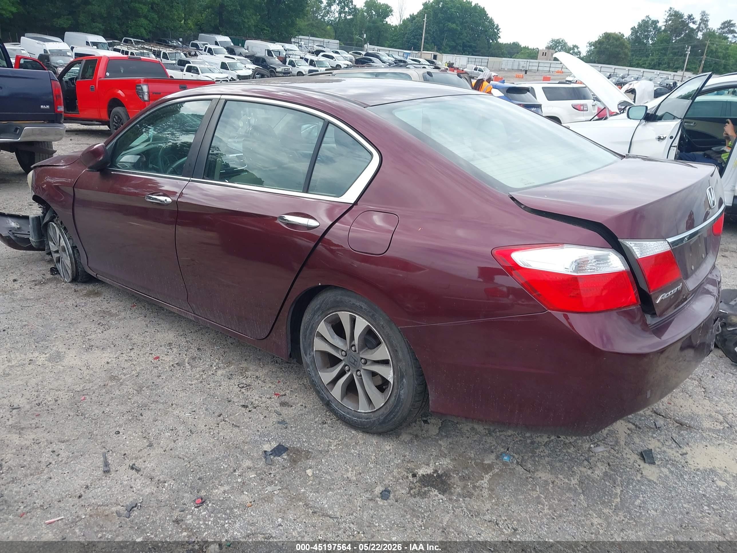 2014 Honda Accord Lx Burgundy vin: 1HGCR2F35EA211469