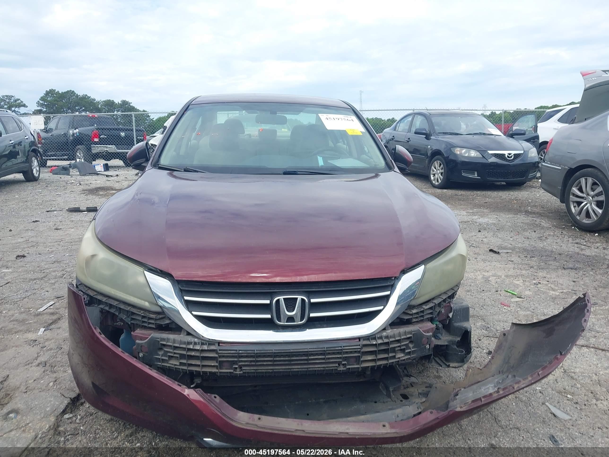 2014 Honda Accord Lx Burgundy vin: 1HGCR2F35EA211469
