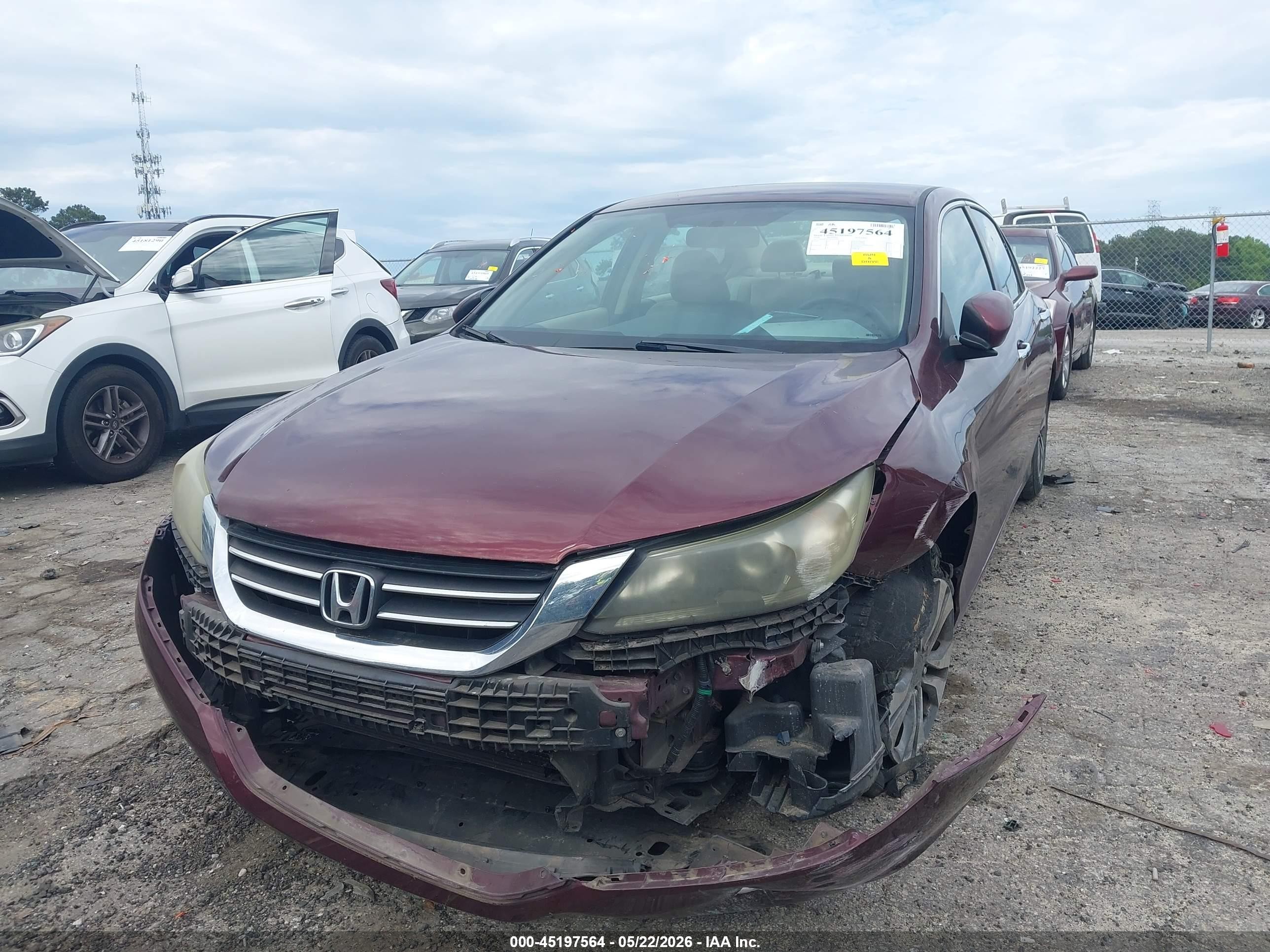 2014 Honda Accord Lx Burgundy vin: 1HGCR2F35EA211469