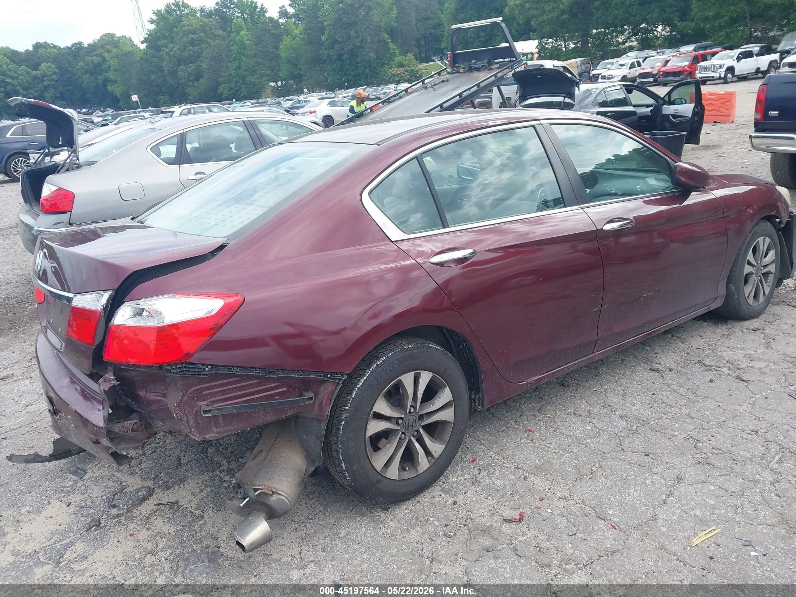 2014 Honda Accord Lx Burgundy vin: 1HGCR2F35EA211469
