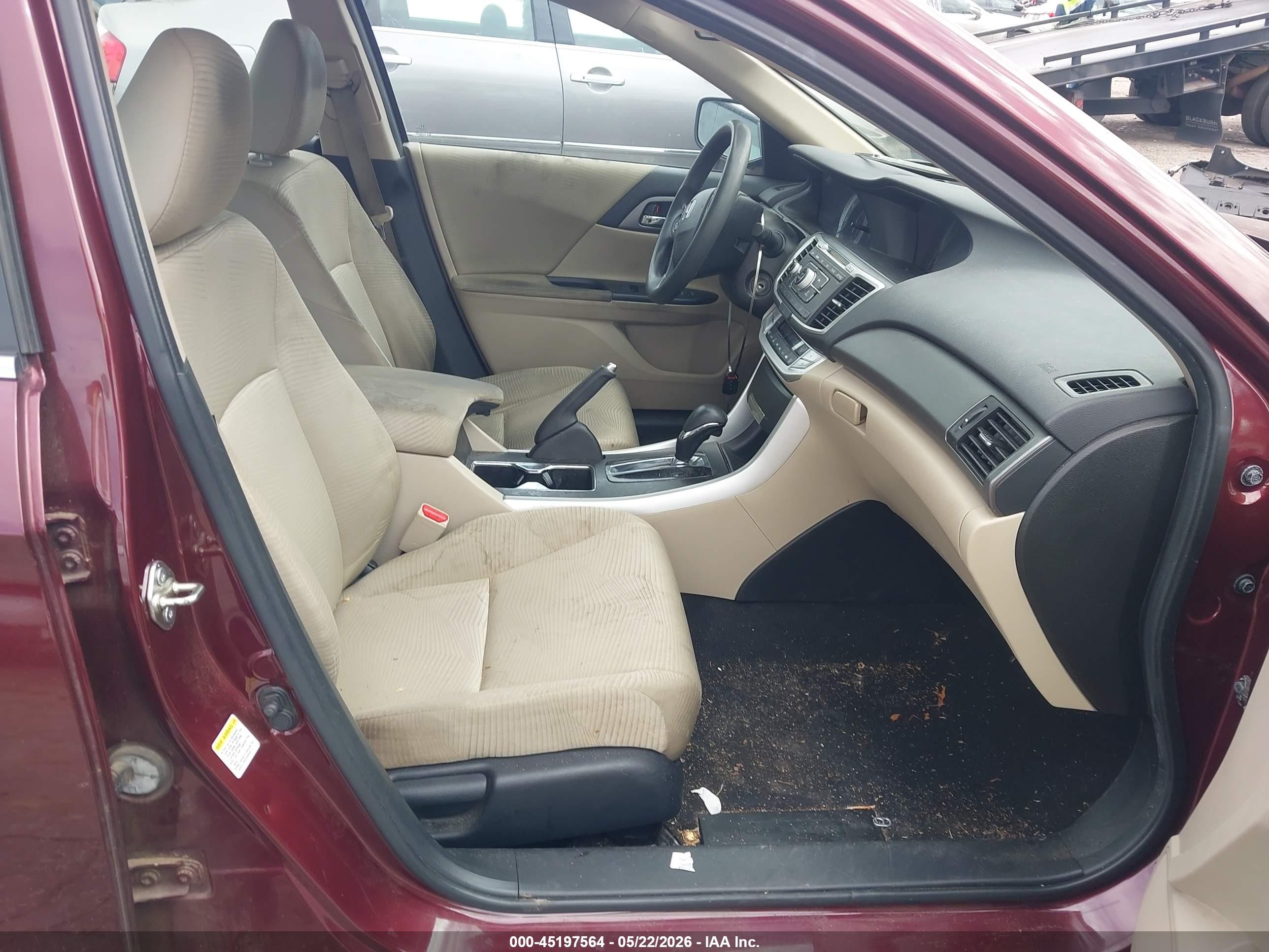 2014 Honda Accord Lx Burgundy vin: 1HGCR2F35EA211469