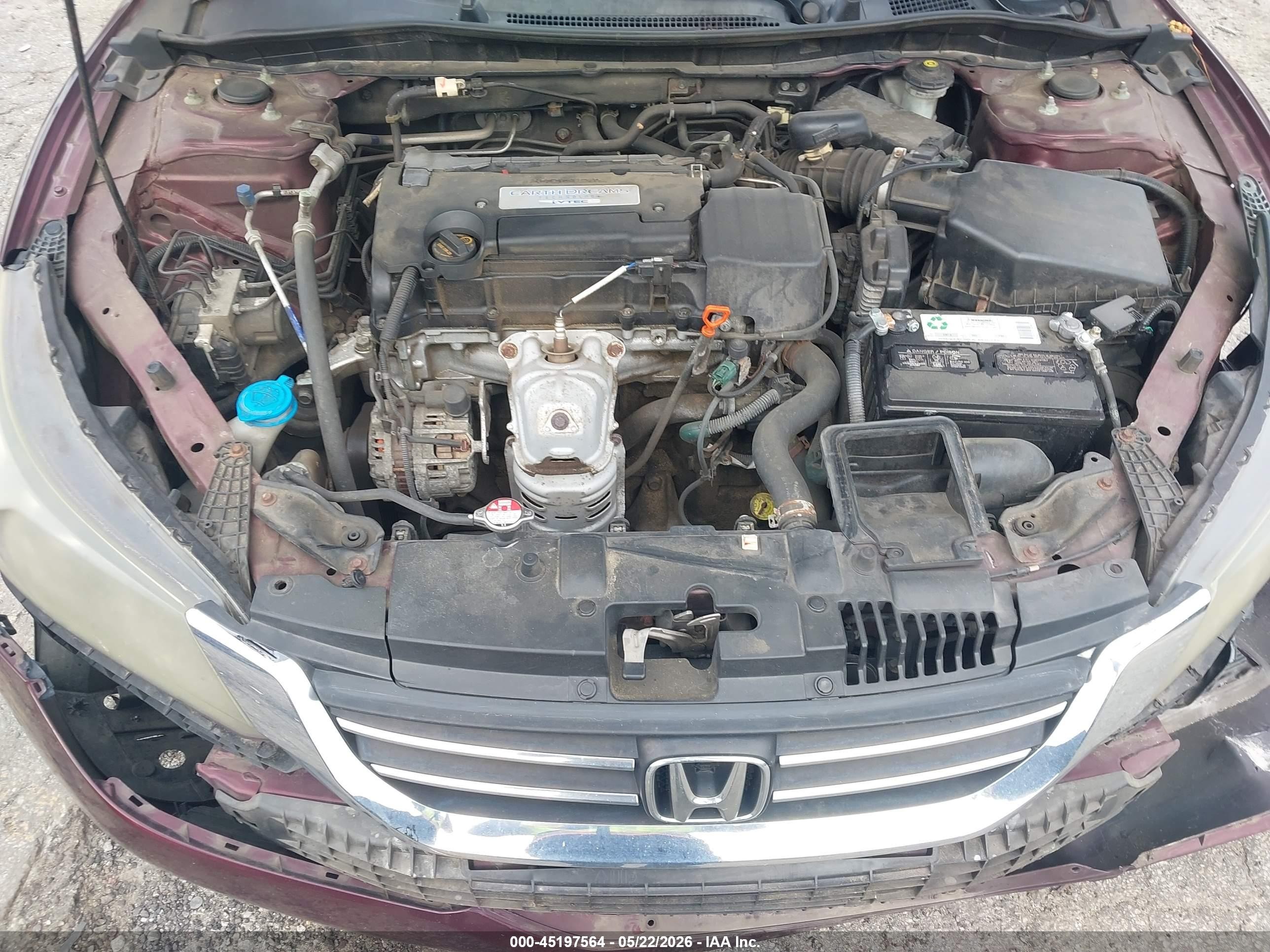 2014 Honda Accord Lx Burgundy vin: 1HGCR2F35EA211469