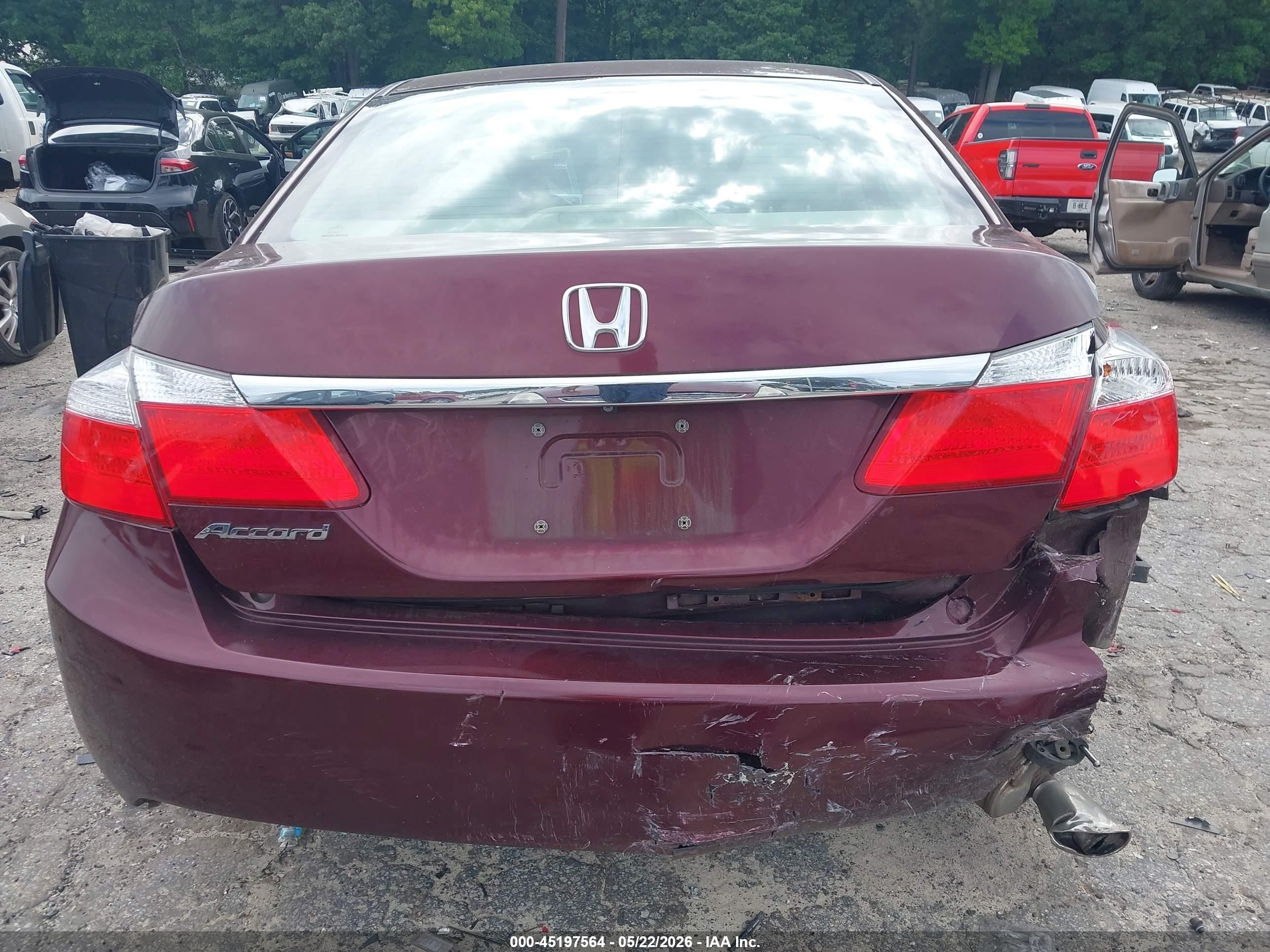 2014 Honda Accord Lx Burgundy vin: 1HGCR2F35EA211469