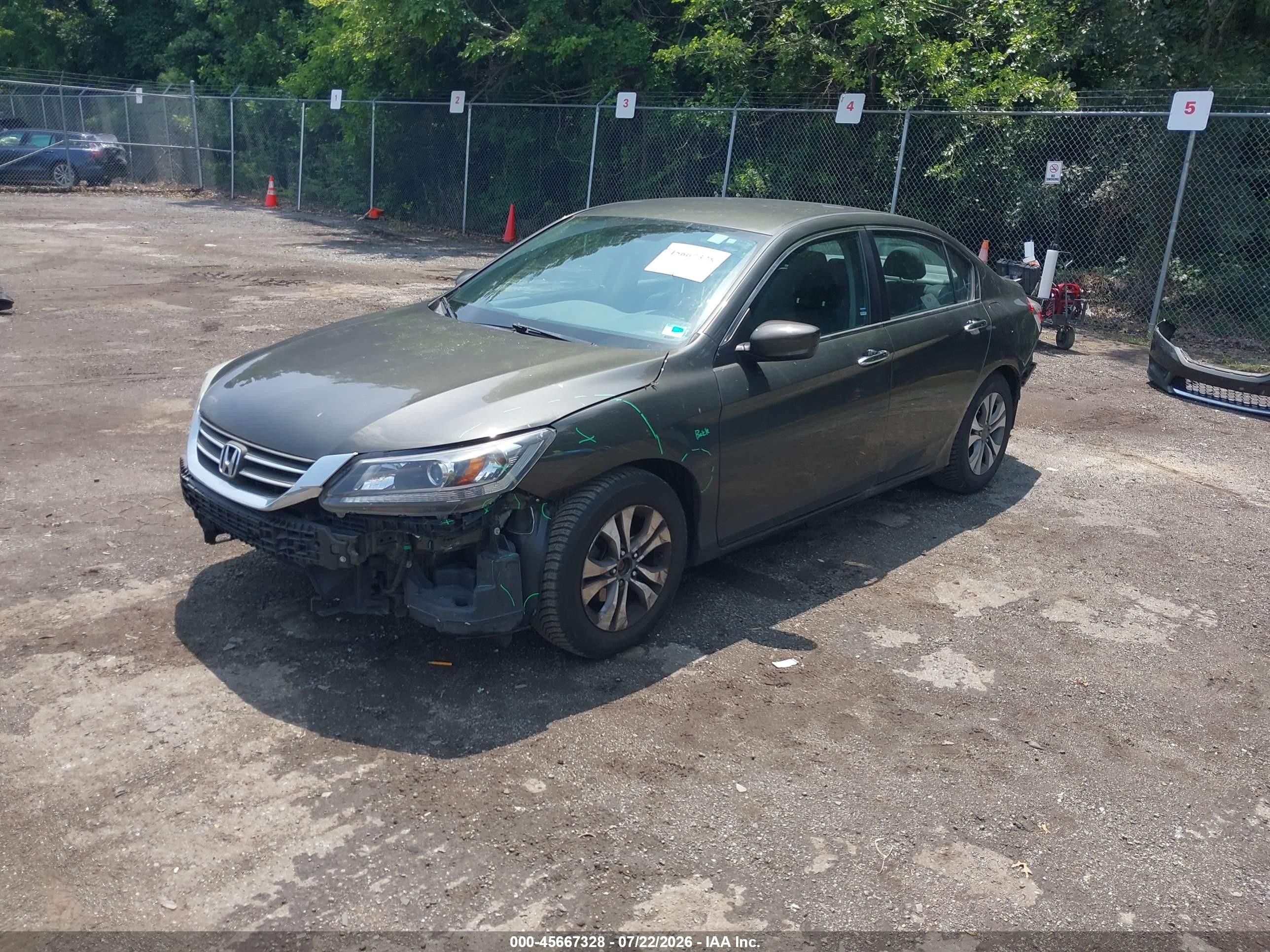 2014 Honda Accord Lx Серый vin: 1HGCR2F35EA247839