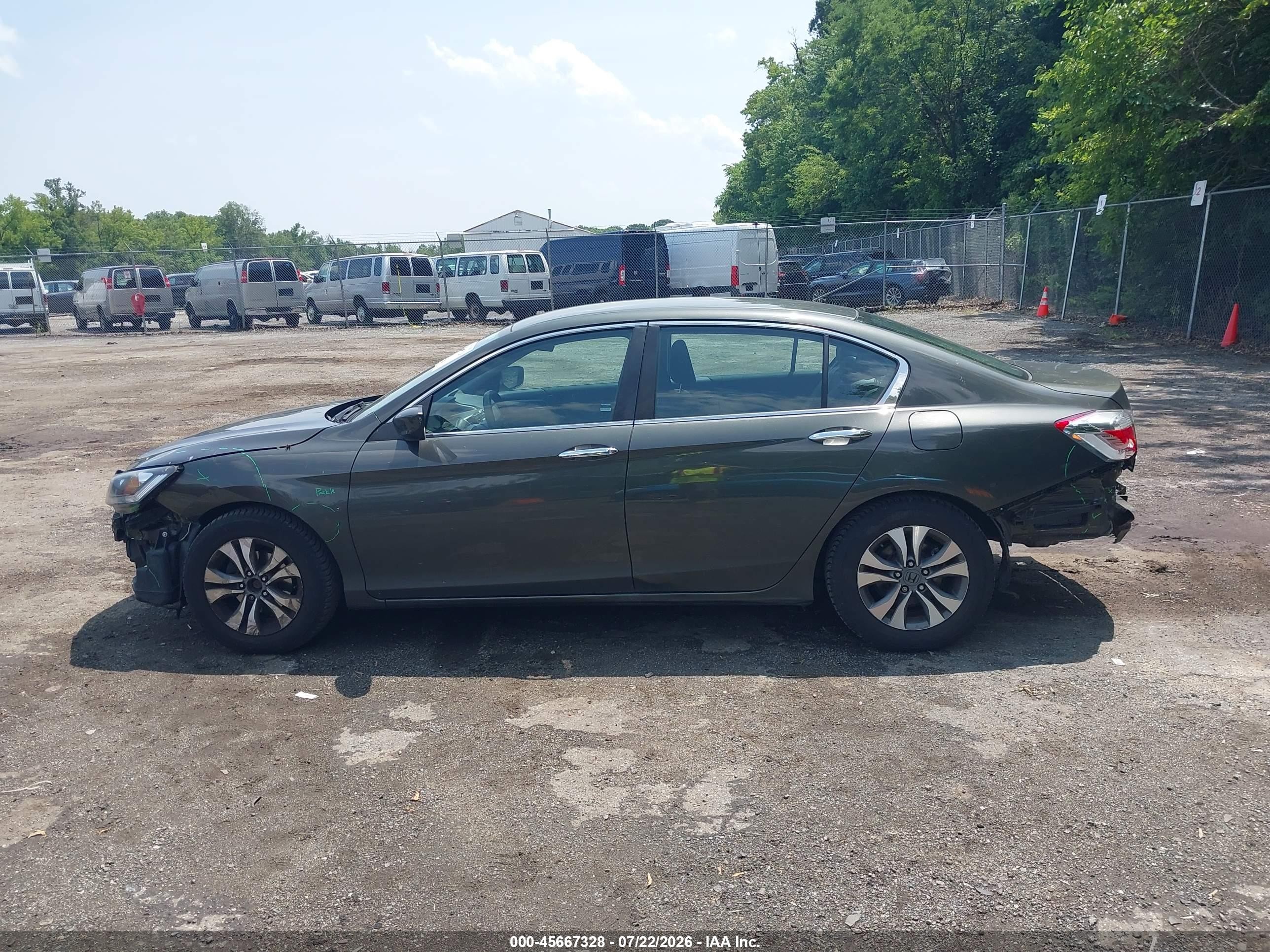 2014 Honda Accord Lx Серый vin: 1HGCR2F35EA247839