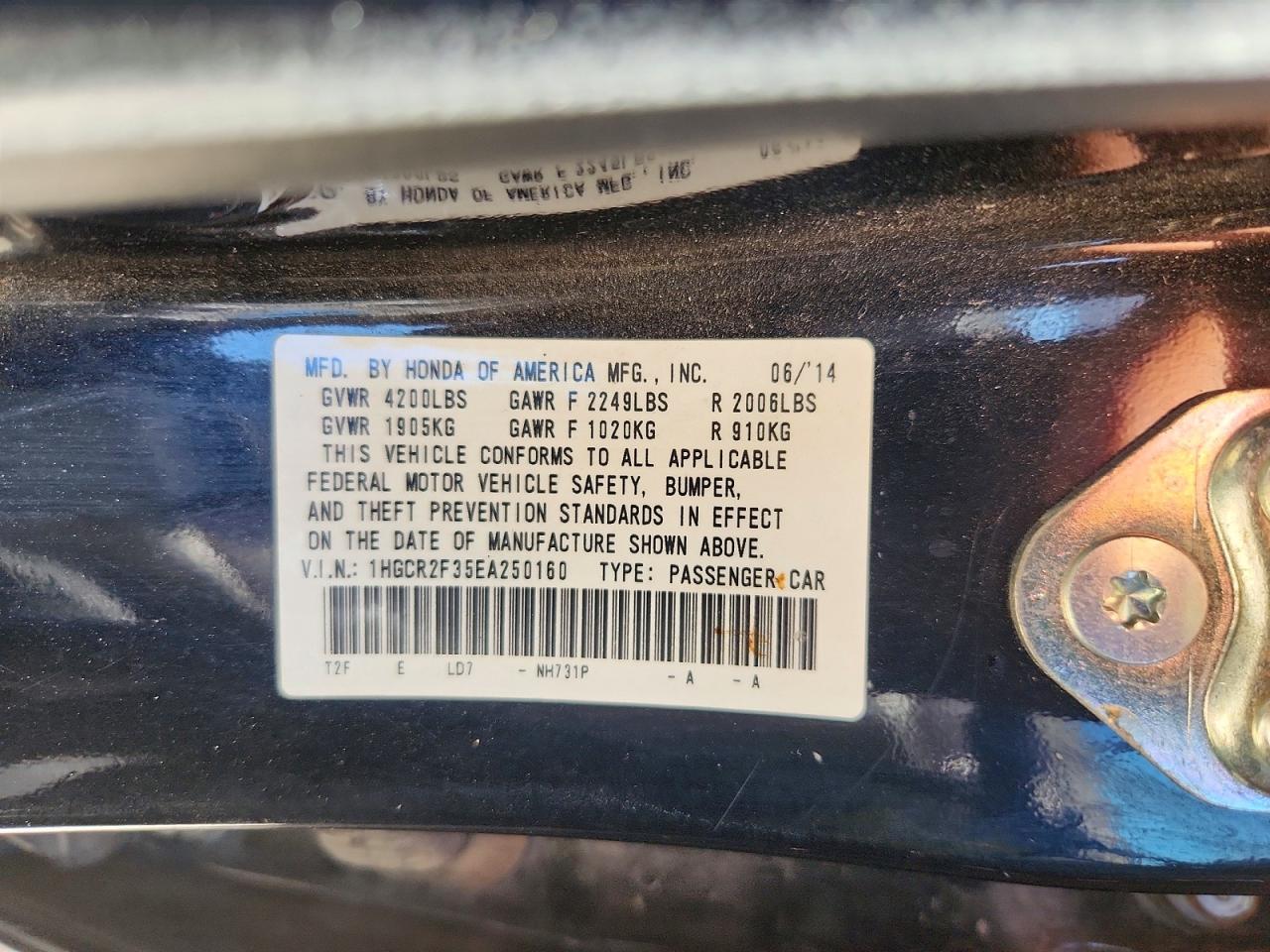 2014 Honda Accord Lx Black vin: 1HGCR2F35EA250160