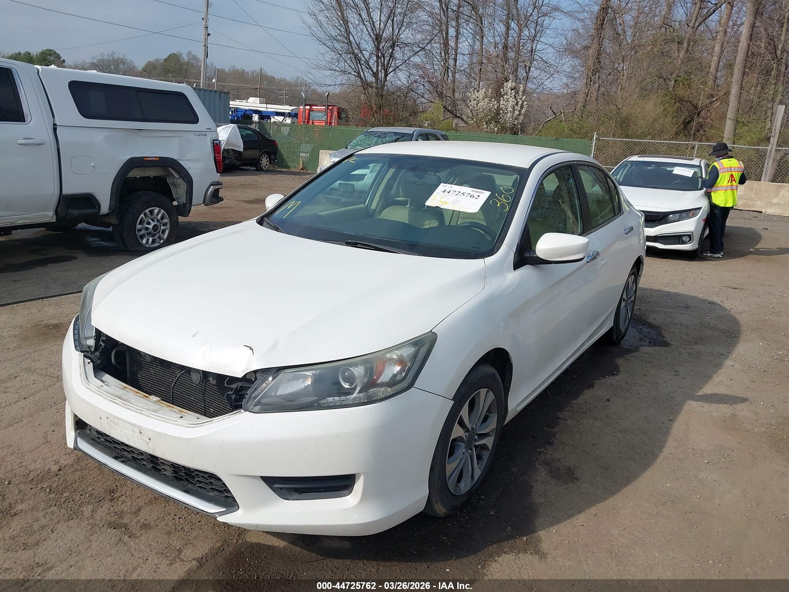 2014 Honda Accord Lx Белый vin: 1HGCR2F35EA252152