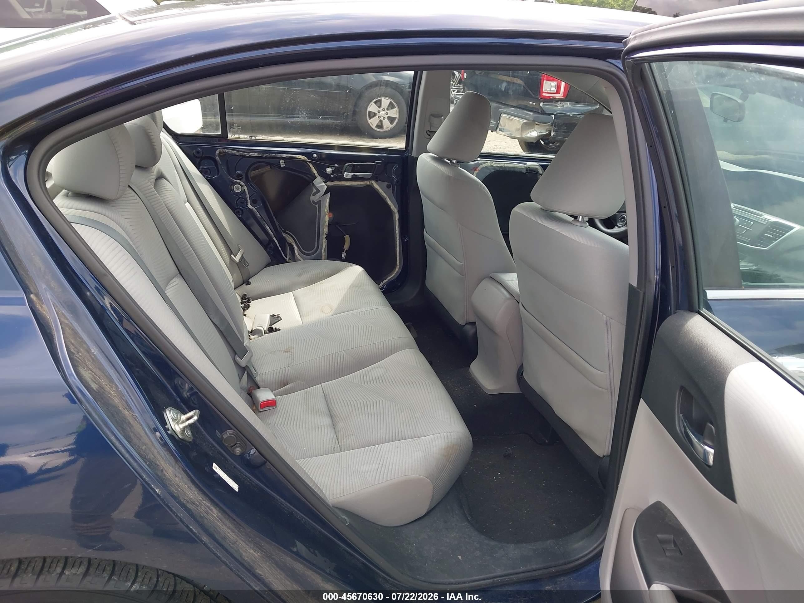 2014 Honda Accord Lx Blue vin: 1HGCR2F35EA273227