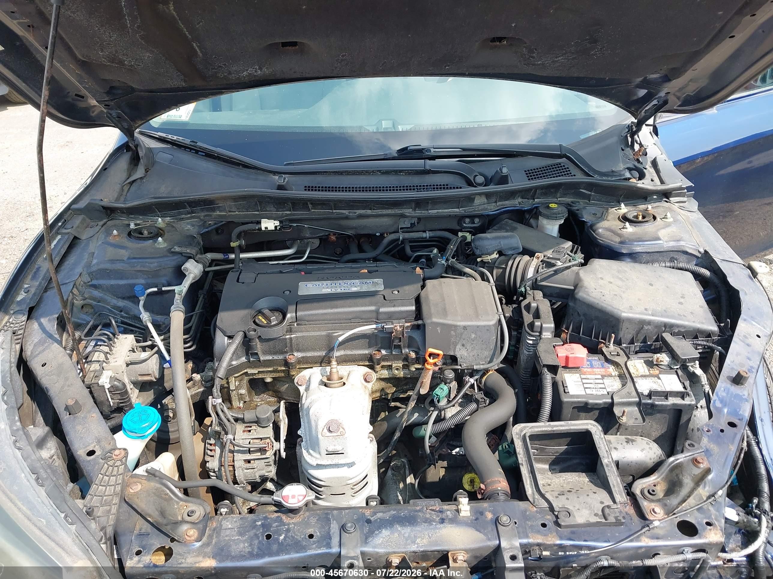2014 Honda Accord Lx Blue vin: 1HGCR2F35EA273227