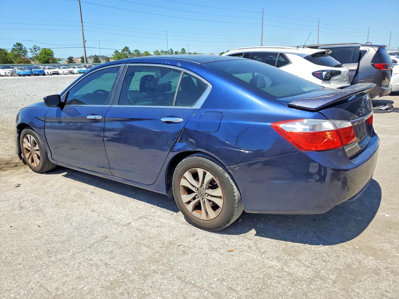 2014 Honda Accord Lx Blue vin: 1HGCR2F35EA283420
