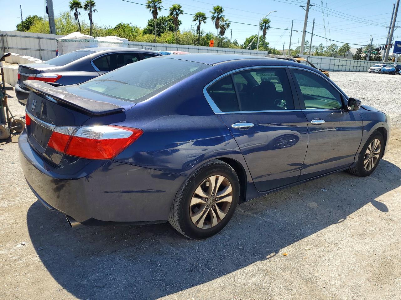 2014 Honda Accord Lx Blue vin: 1HGCR2F35EA283420