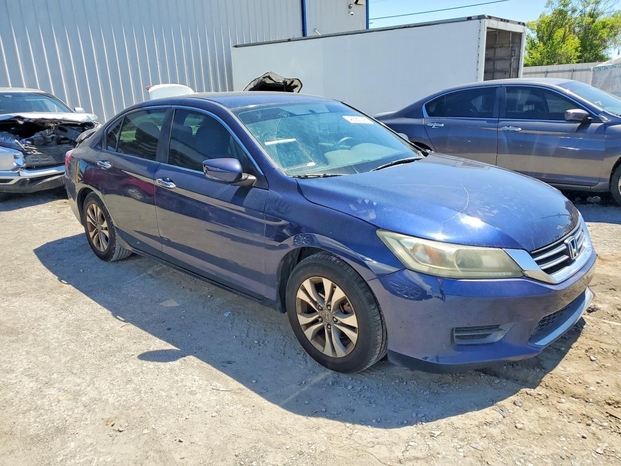 2014 Honda Accord Lx Blue vin: 1HGCR2F35EA283420