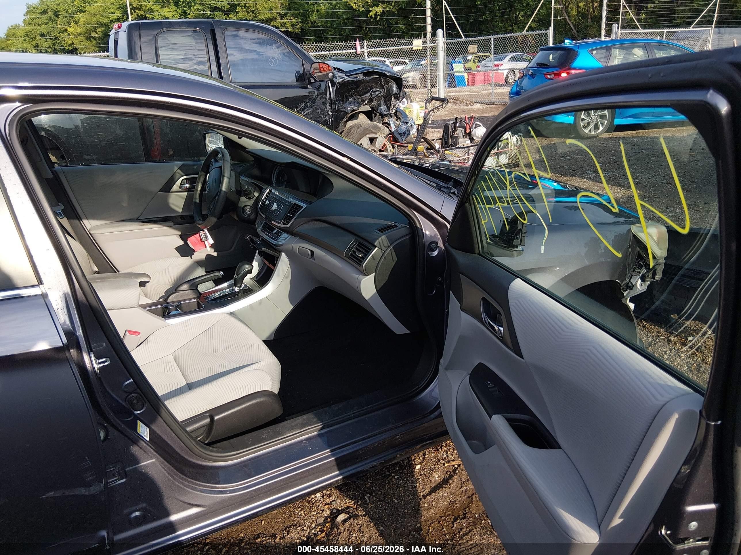 2014 Honda Accord Lx Gray vin: 1HGCR2F35EA288049