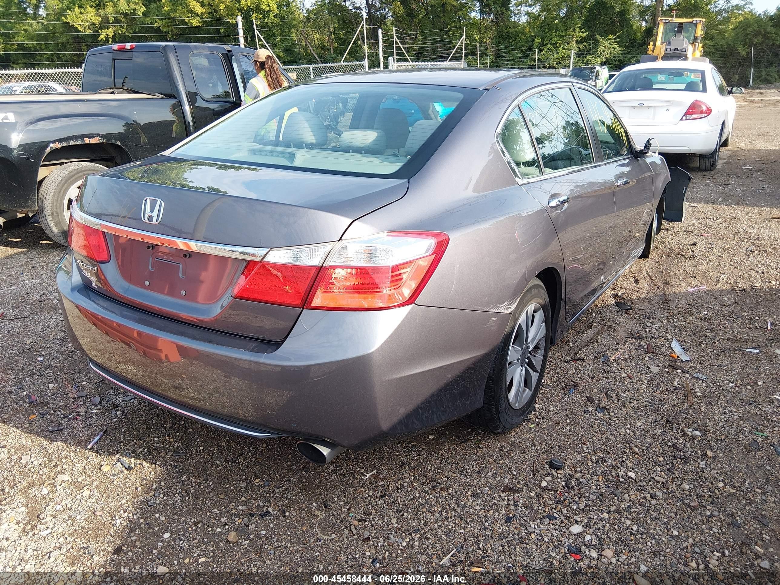 2014 Honda Accord Lx Gray vin: 1HGCR2F35EA288049