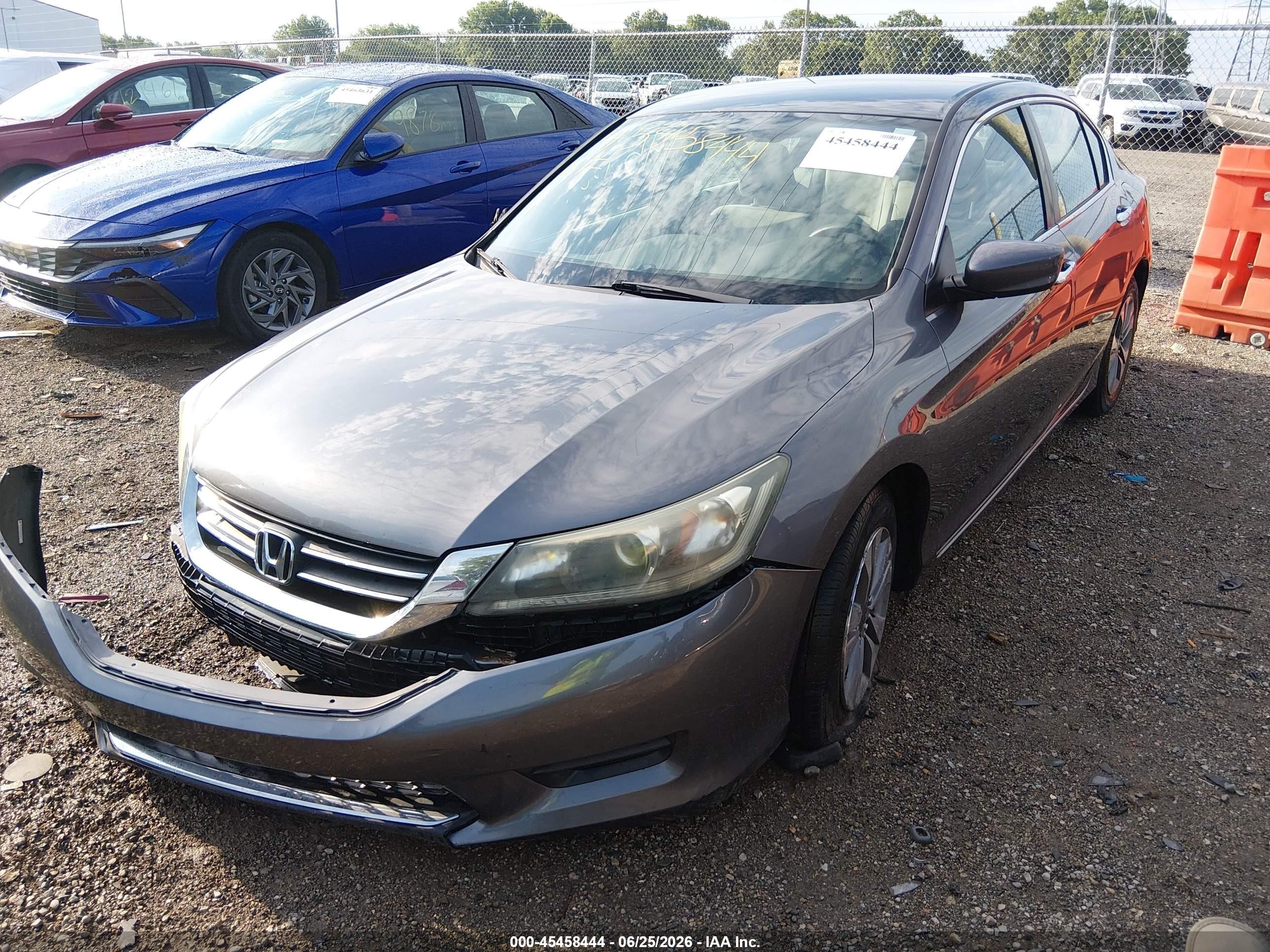 2014 Honda Accord Lx Gray vin: 1HGCR2F35EA288049