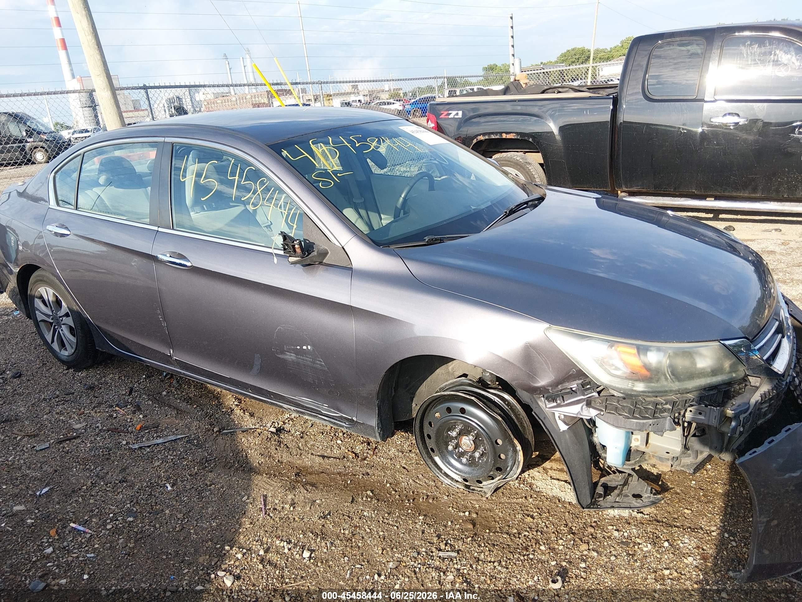 2014 Honda Accord Lx Gray vin: 1HGCR2F35EA288049