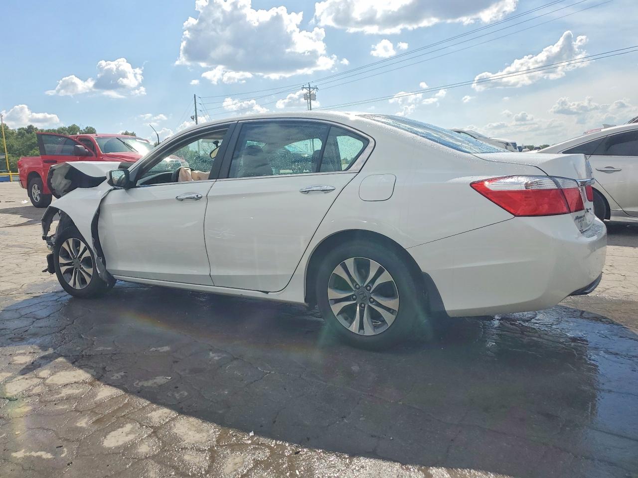 2015 Honda Accord Lx White vin: 1HGCR2F35FA123149