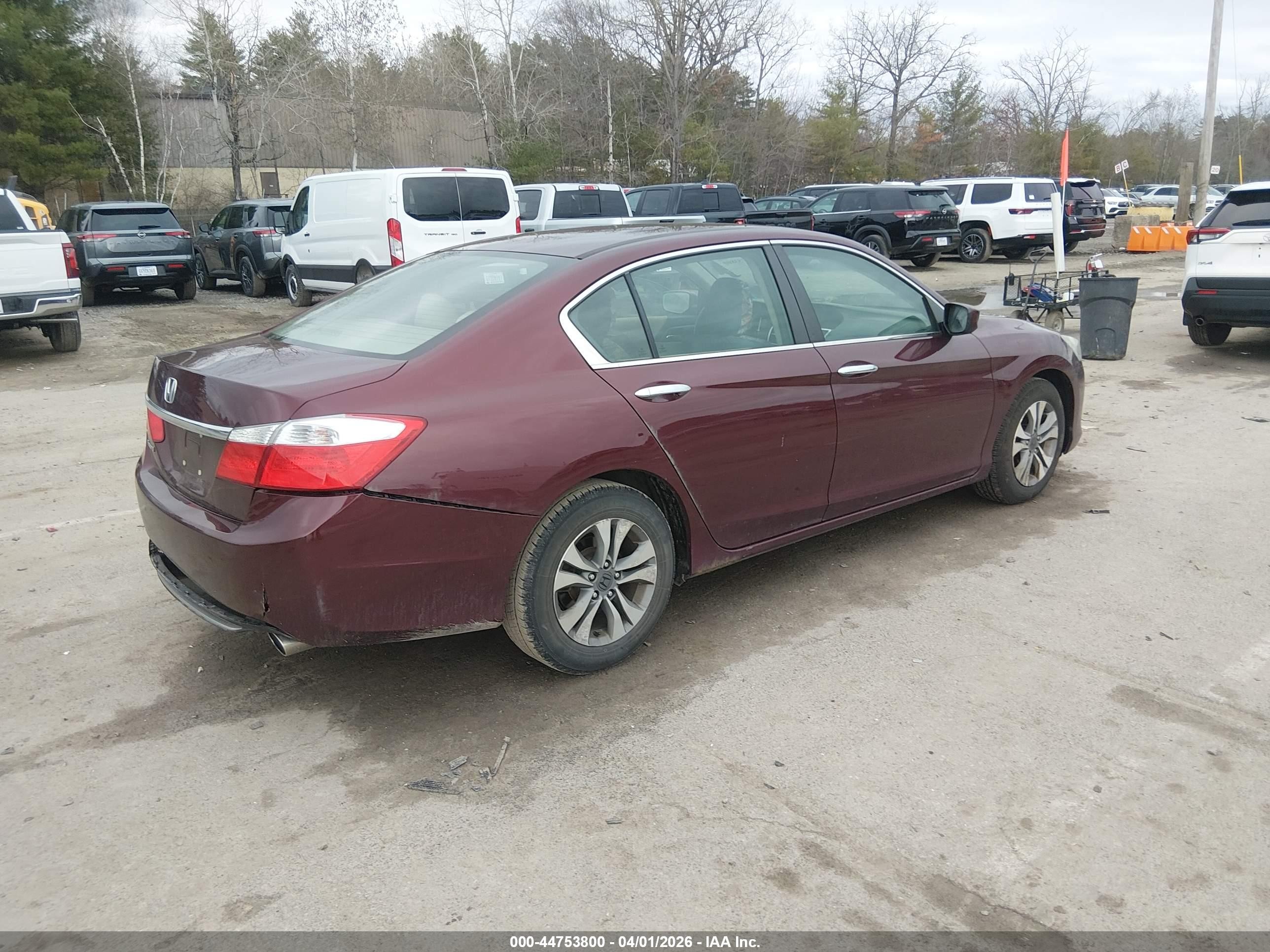 2015 Honda Accord Lx Red vin: 1HGCR2F35FA153073