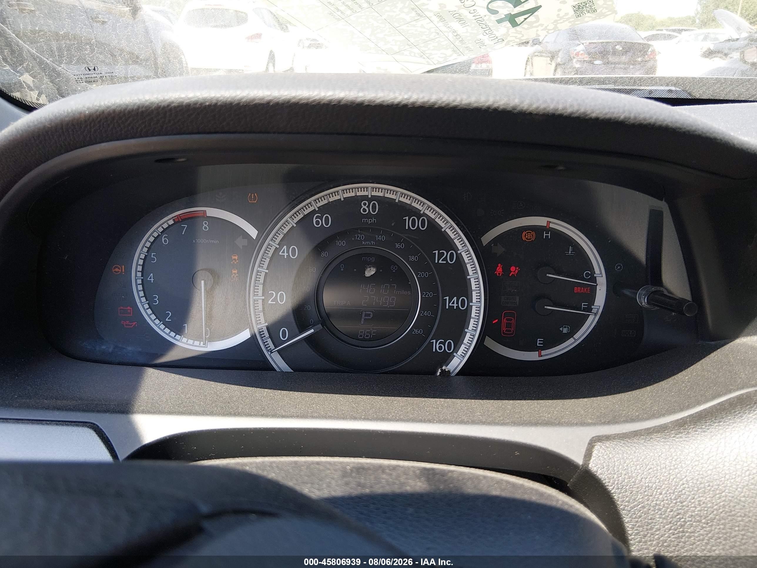 2015 Honda Accord Lx Черный vin: 1HGCR2F35FA183092