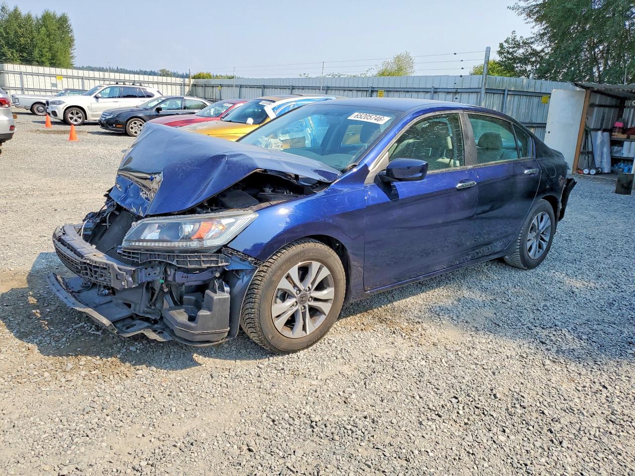 2015 Honda Accord Lx Blue vin: 1HGCR2F35FA192259