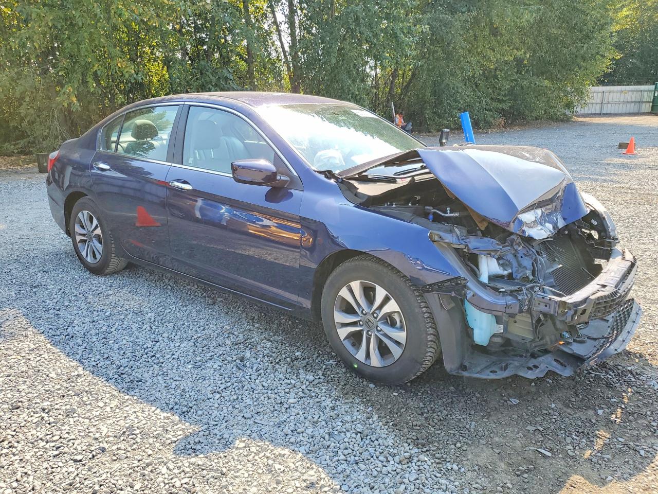 2015 Honda Accord Lx Blue vin: 1HGCR2F35FA192259
