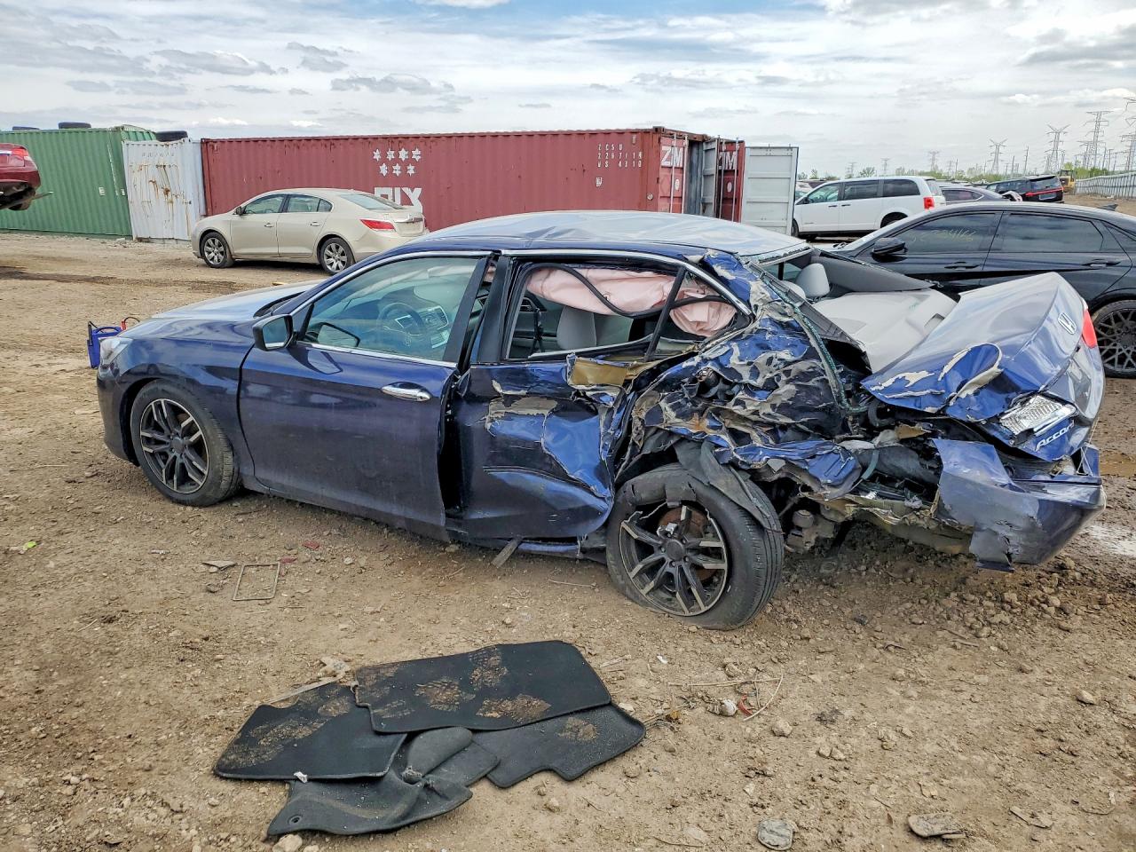 2015 Honda Accord Lx Blue vin: 1HGCR2F35FA198191