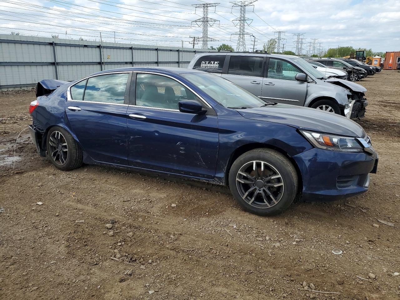 2015 Honda Accord Lx Blue vin: 1HGCR2F35FA198191