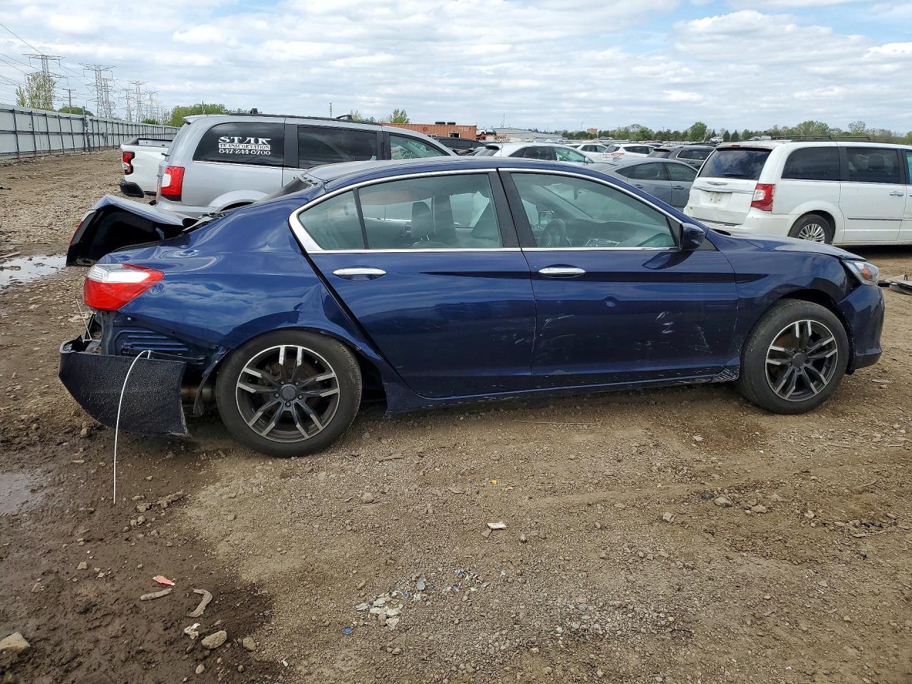 2015 Honda Accord Lx Blue vin: 1HGCR2F35FA198191