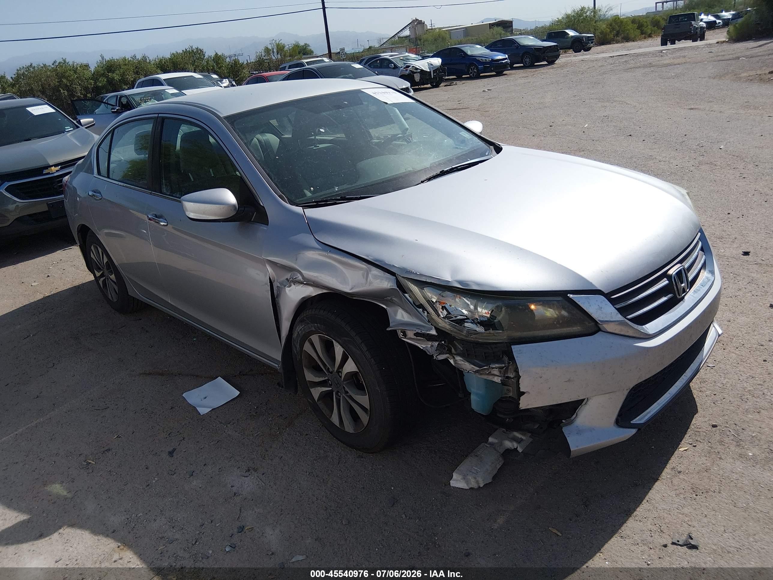 2015 Honda Accord Lx Silver vin: 1HGCR2F35FA204197