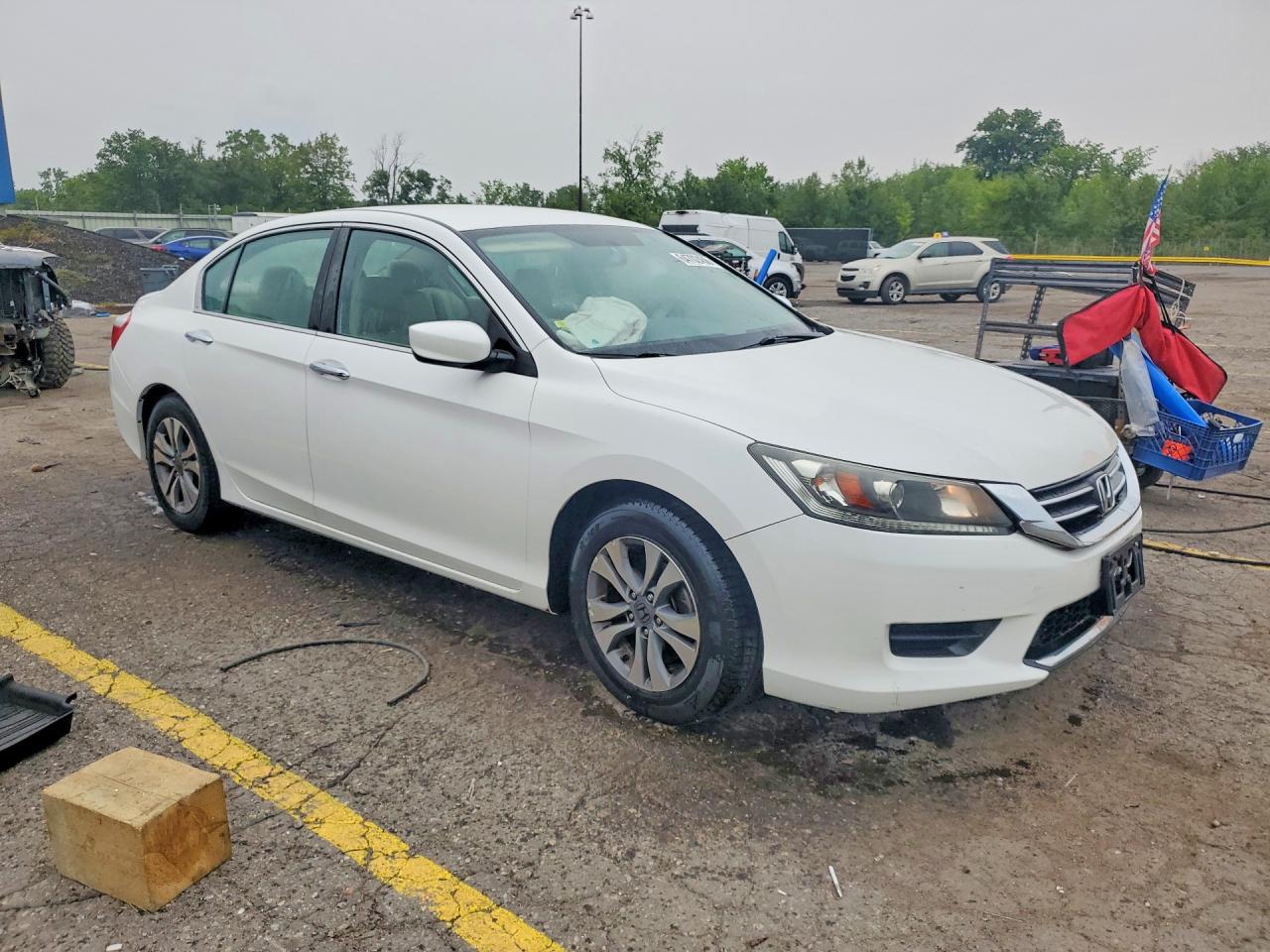2015 Honda Accord Lx White vin: 1HGCR2F35FA211747