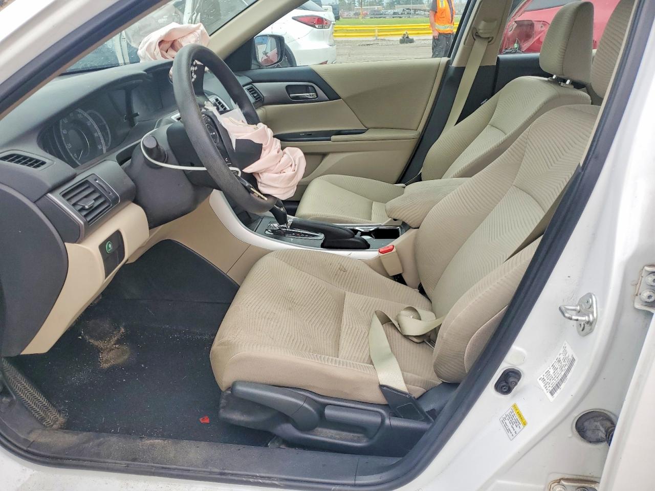 2015 Honda Accord Lx White vin: 1HGCR2F35FA211747