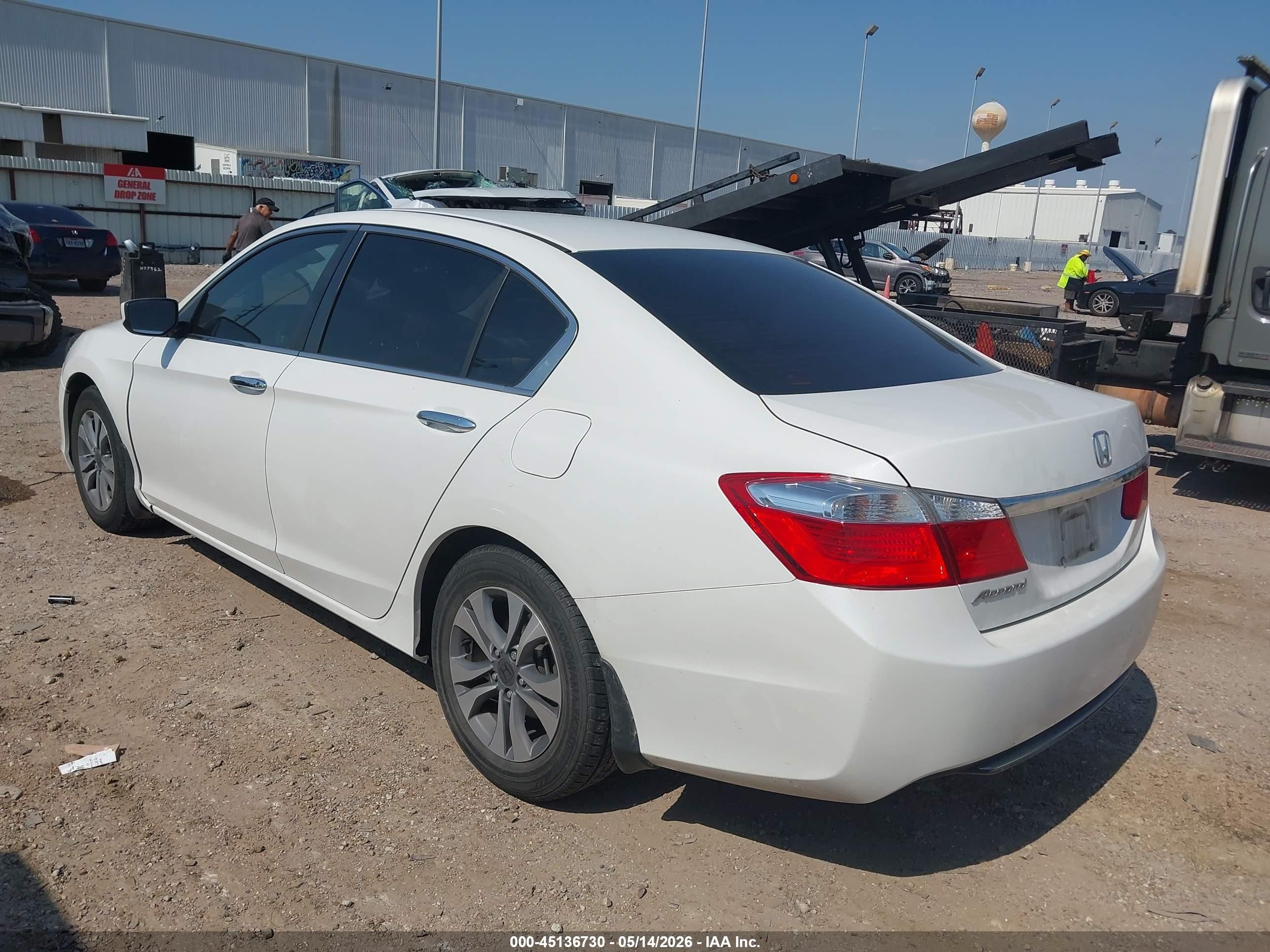 2015 Honda Accord Lx White vin: 1HGCR2F35FA231576