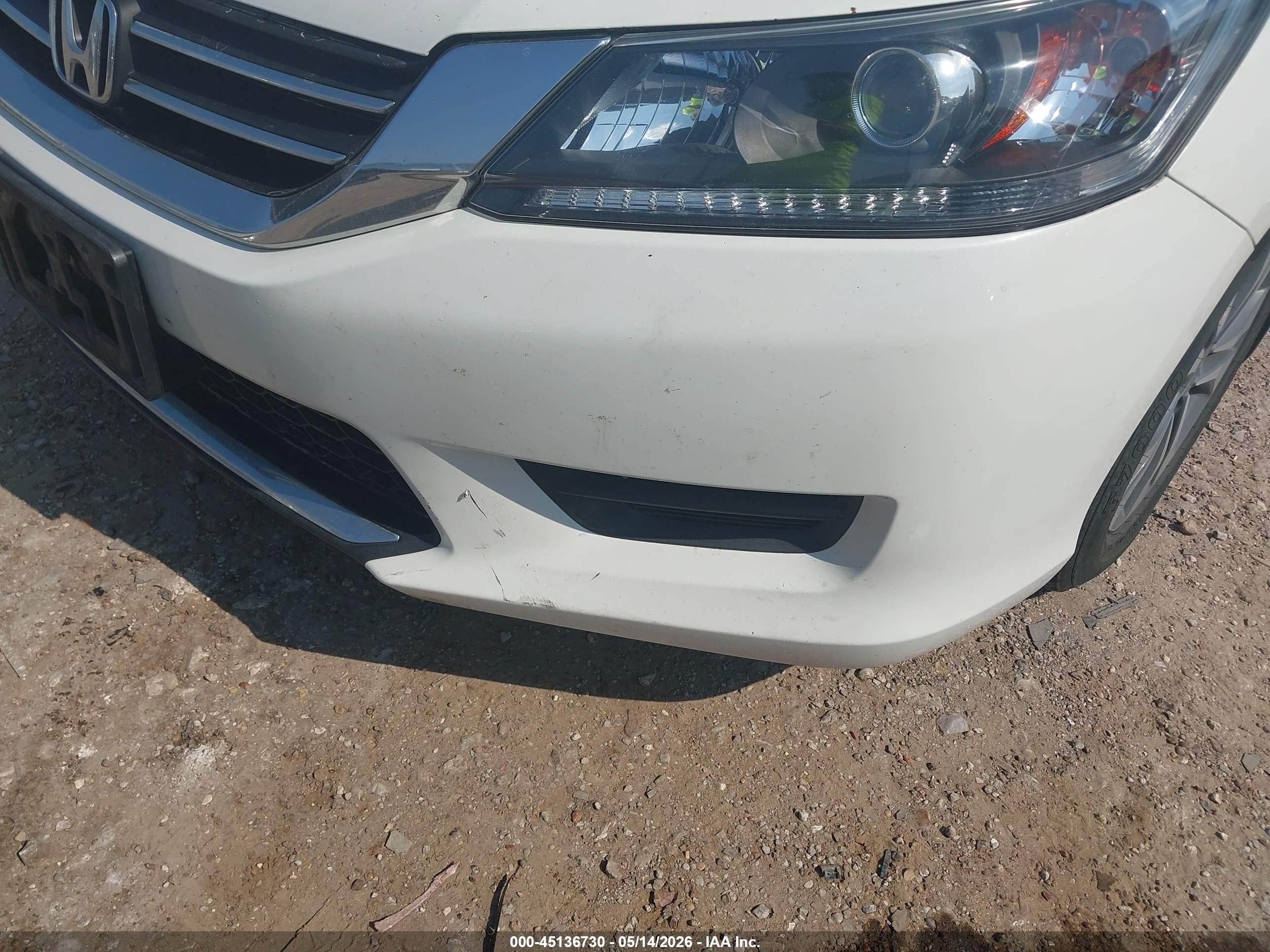 2015 Honda Accord Lx White vin: 1HGCR2F35FA231576