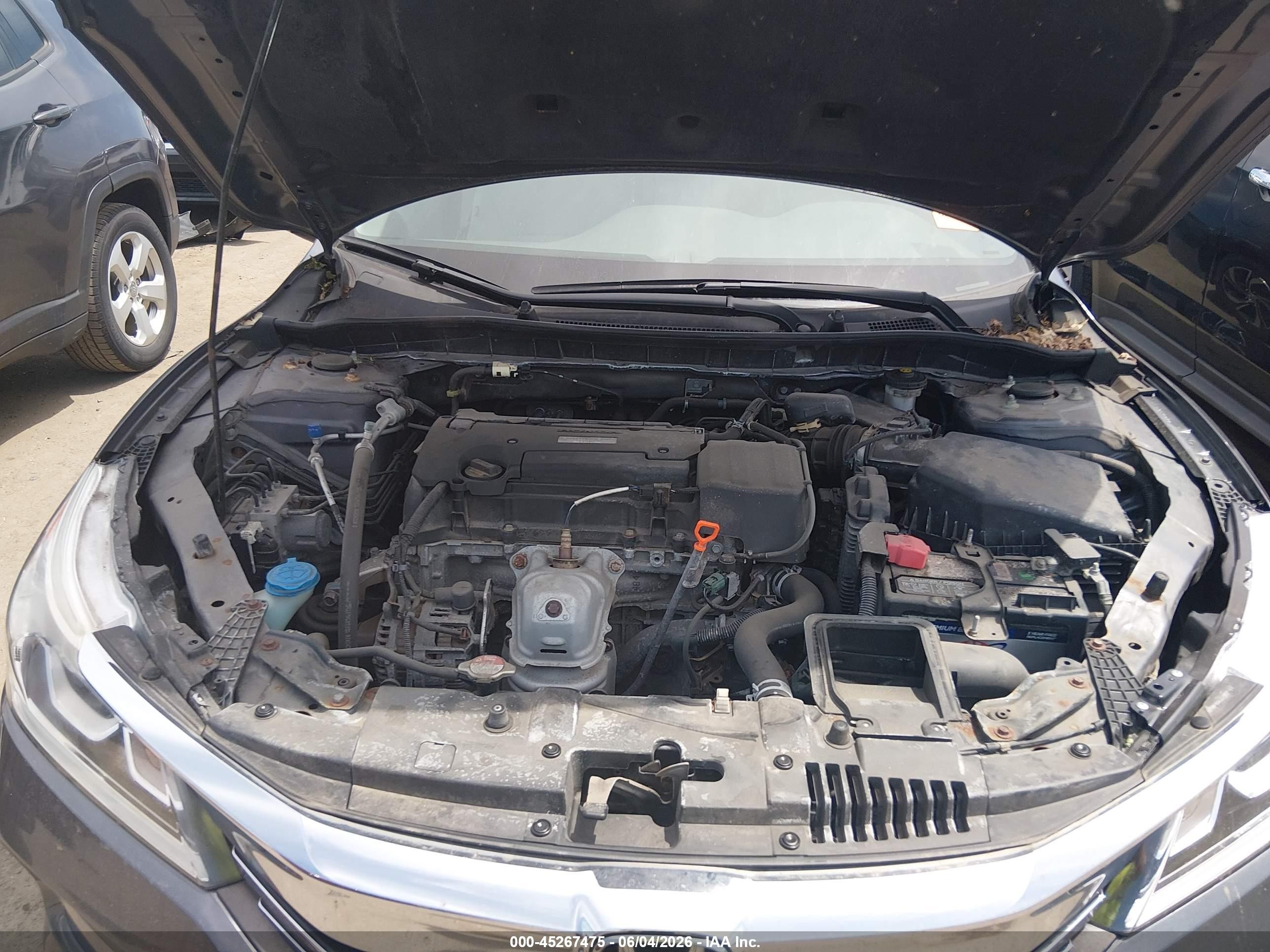 2016 Honda Accord Lx Gray vin: 1HGCR2F35GA055789