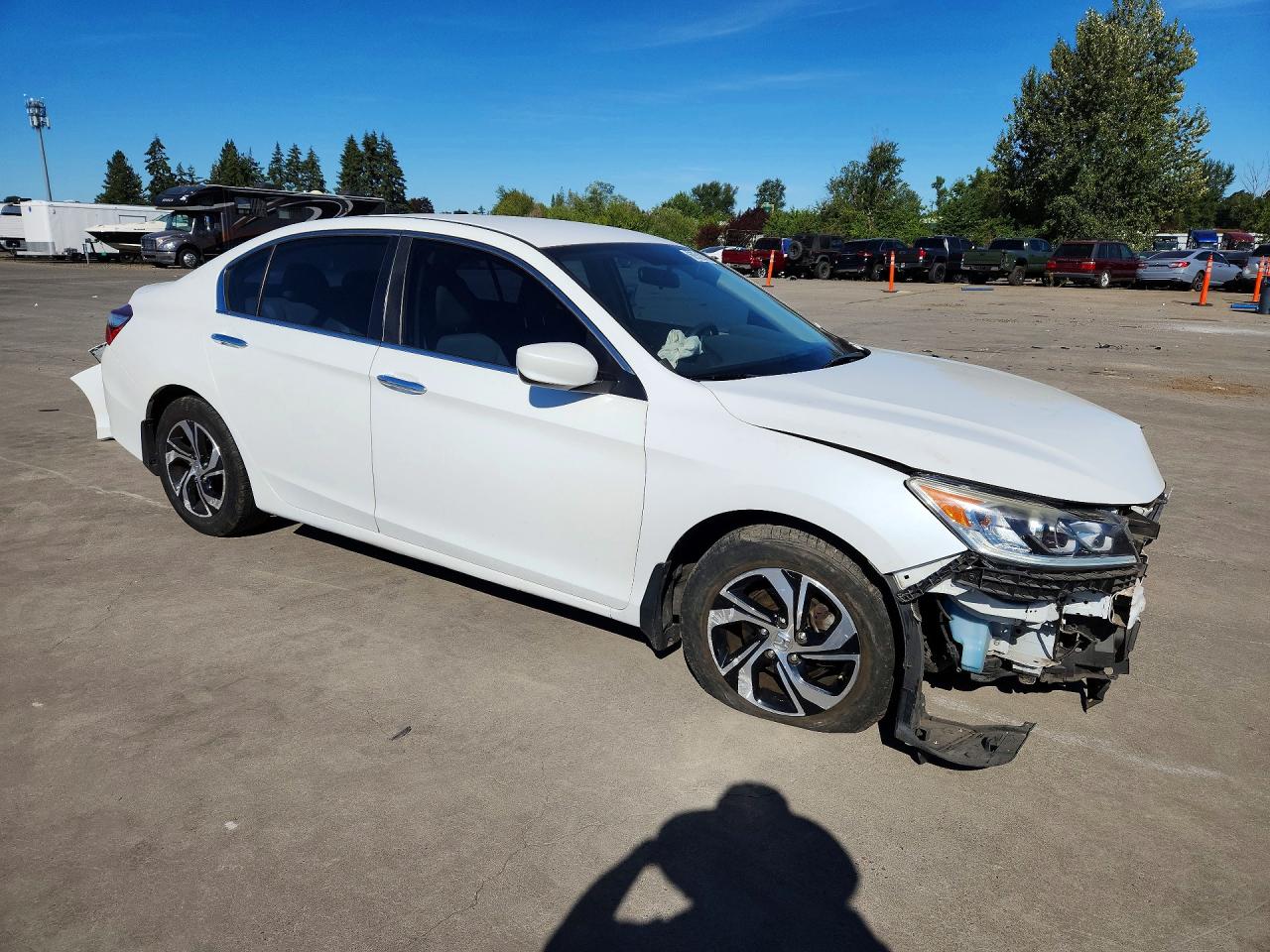 2016 Honda Accord Lx Белый vin: 1HGCR2F35GA110788