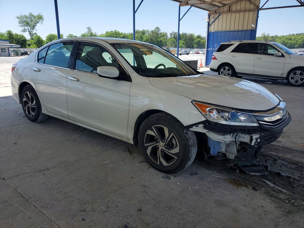 2016 Honda Accord Lx White vin: 1HGCR2F35GA239565