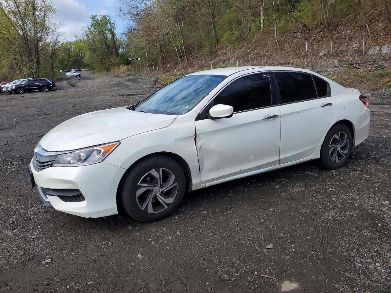 2017 Honda Accord Lx White vin: 1HGCR2F35HA112137