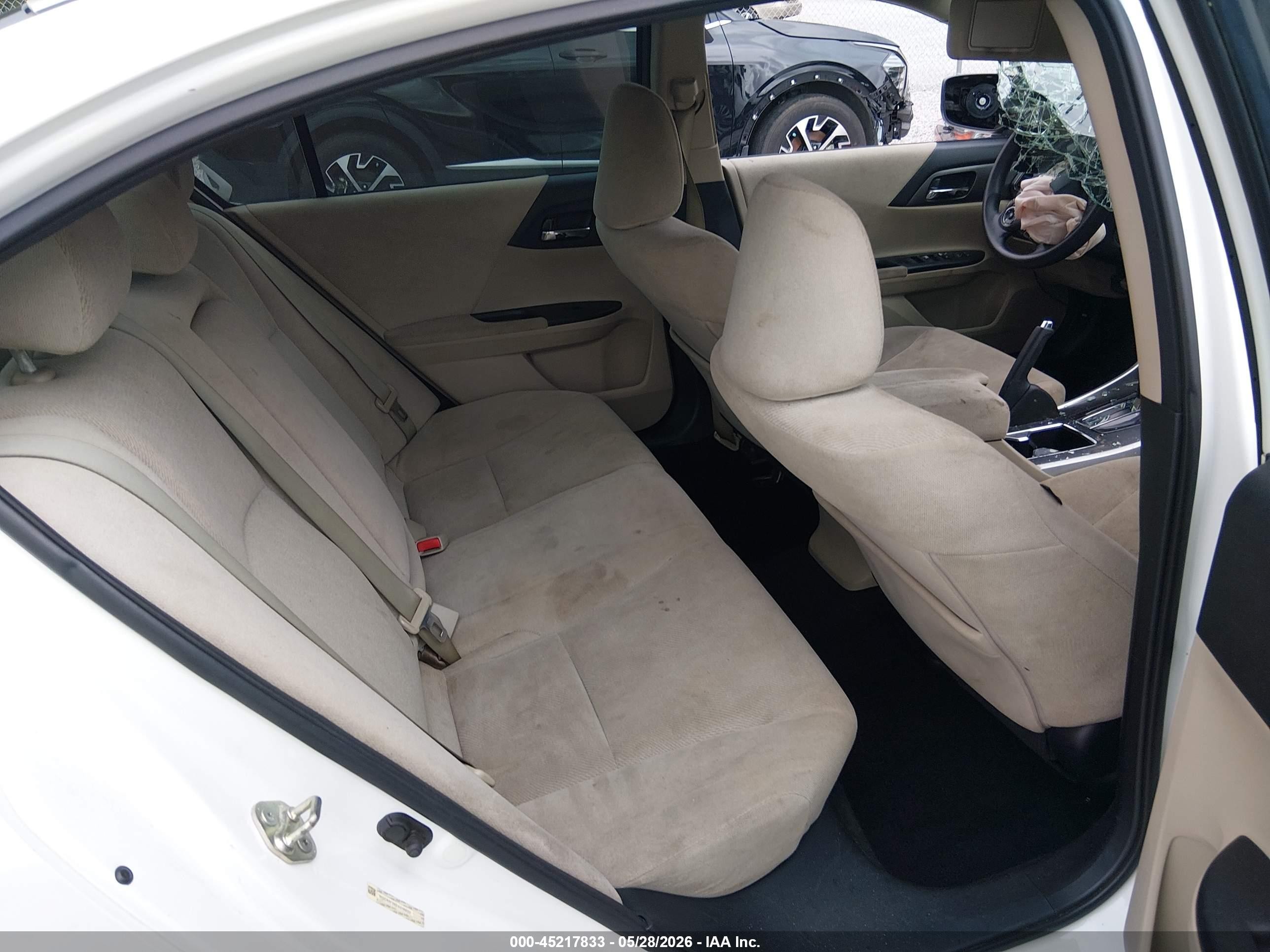 2013 Honda Accord Lx White vin: 1HGCR2F36DA014633