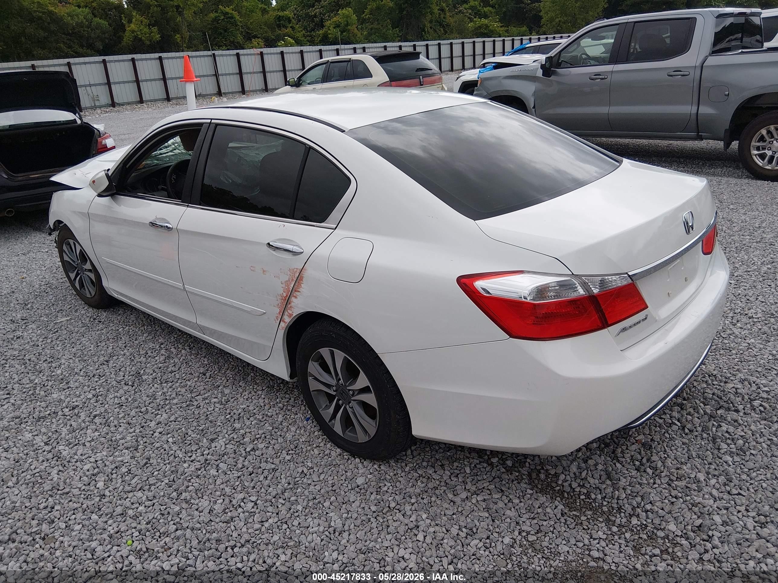 2013 Honda Accord Lx White vin: 1HGCR2F36DA014633