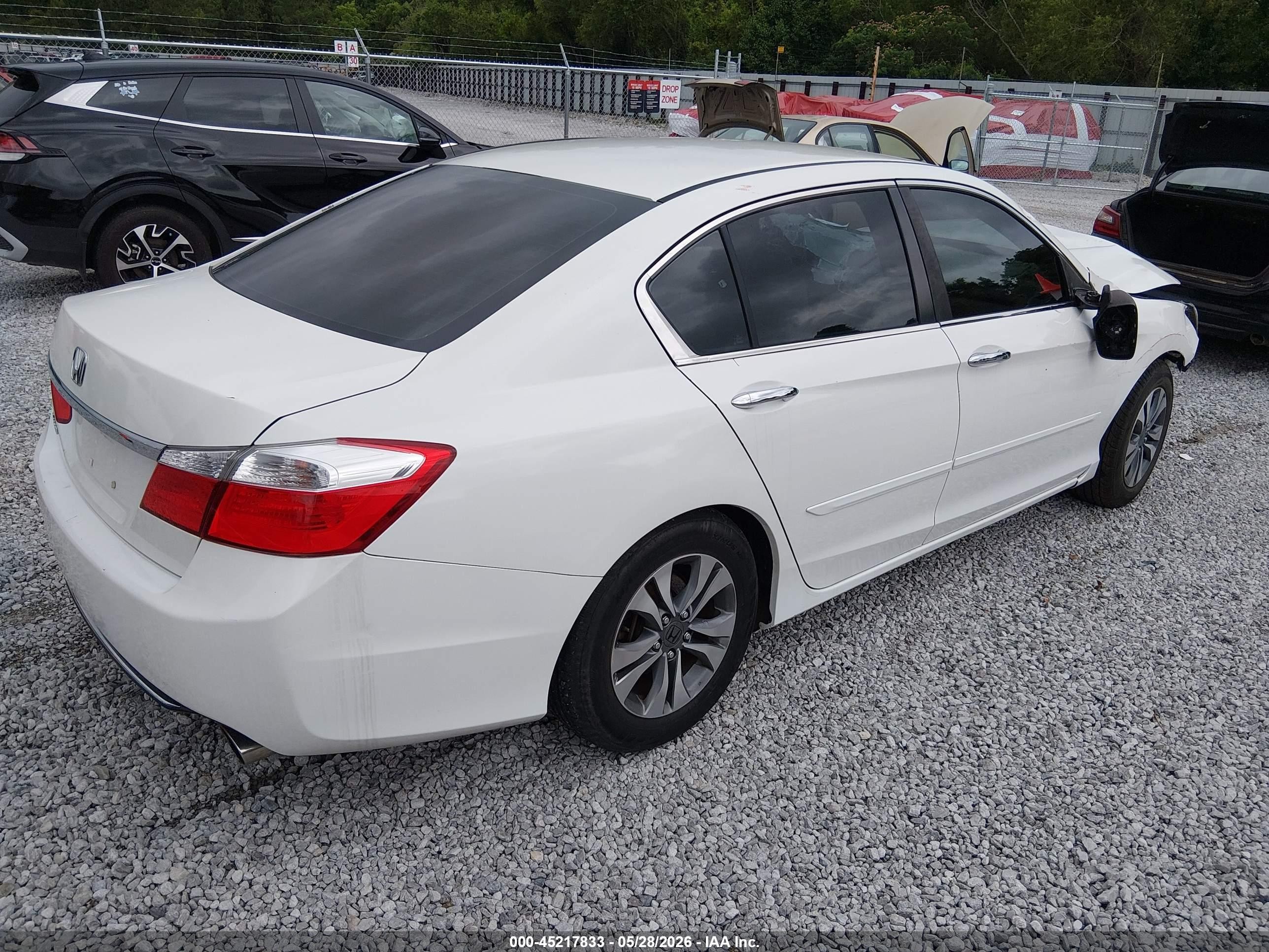 2013 Honda Accord Lx White vin: 1HGCR2F36DA014633