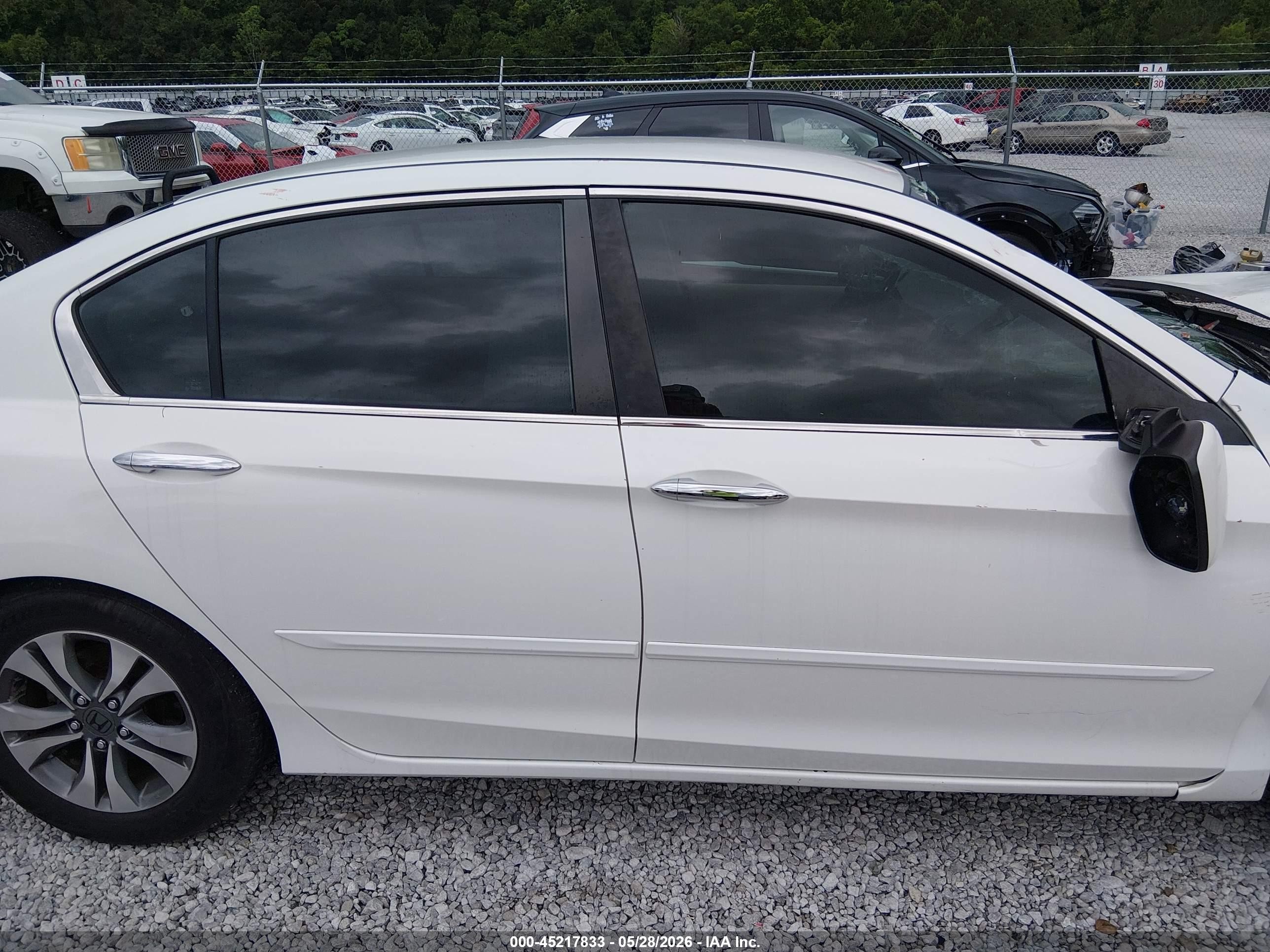 2013 Honda Accord Lx White vin: 1HGCR2F36DA014633