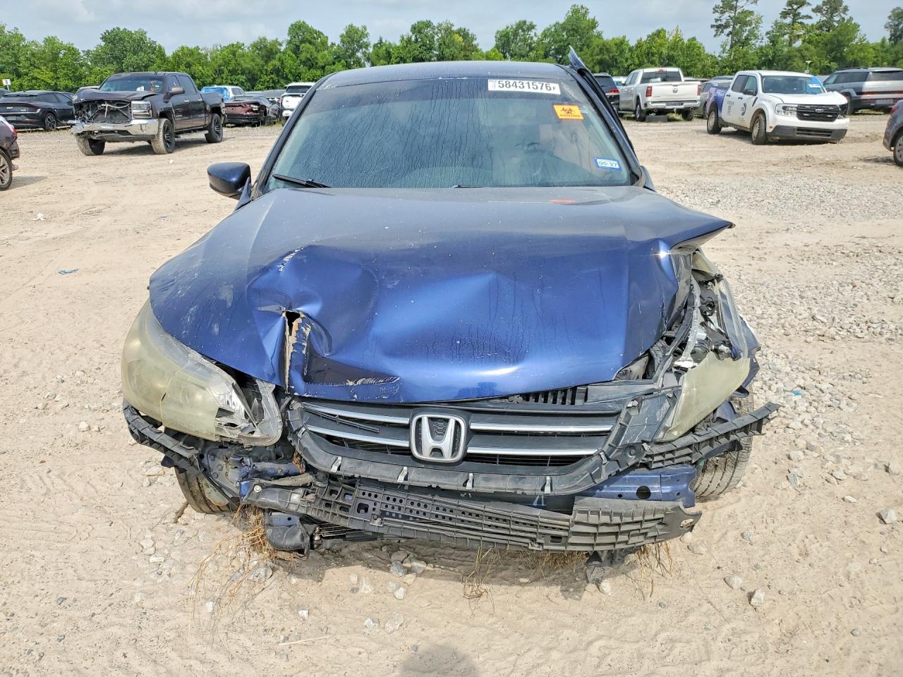 2013 Honda Accord Lx Blue vin: 1HGCR2F36DA035787