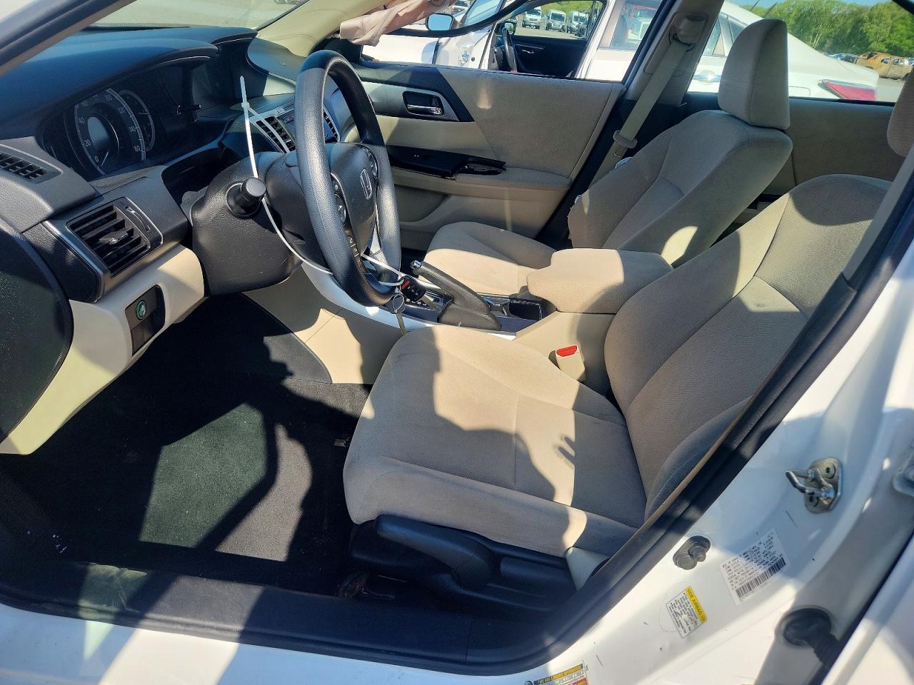 2013 Honda Accord Lx White vin: 1HGCR2F36DA053139