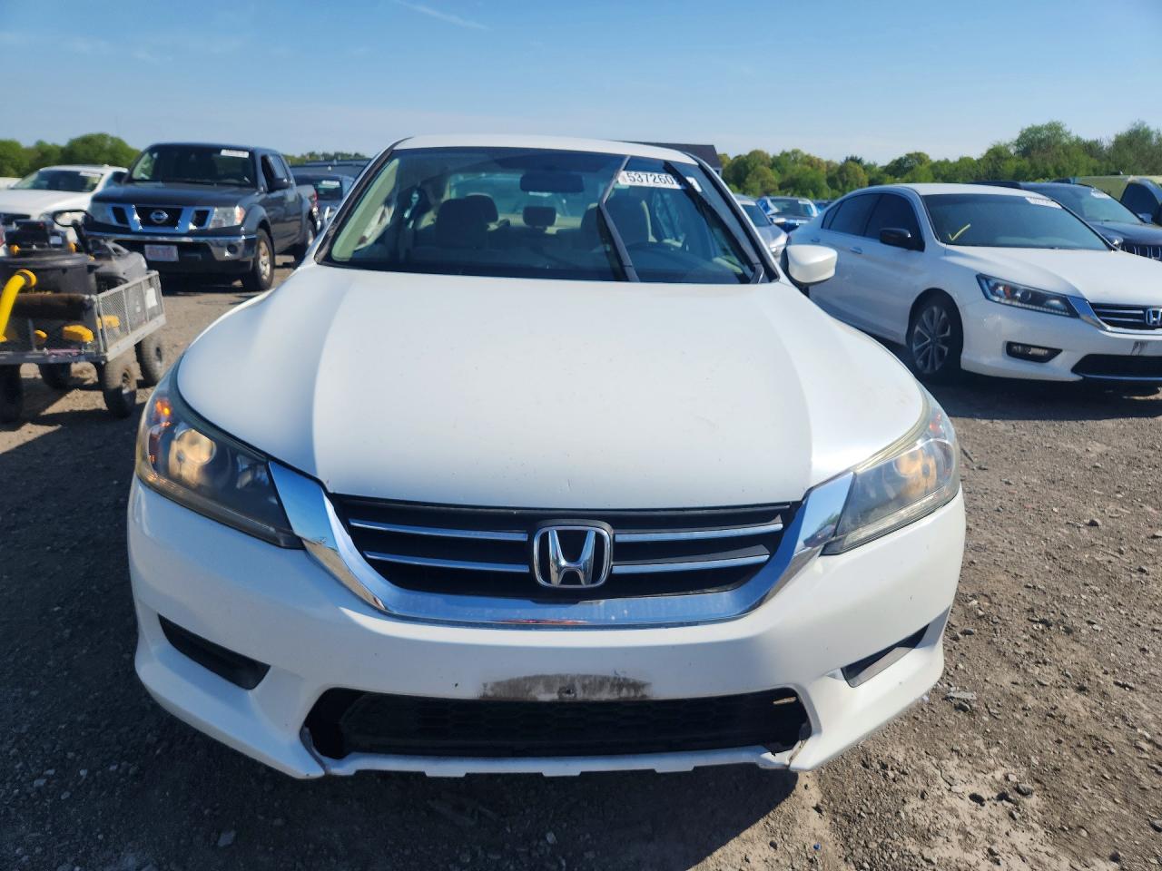 2013 Honda Accord Lx White vin: 1HGCR2F36DA053139