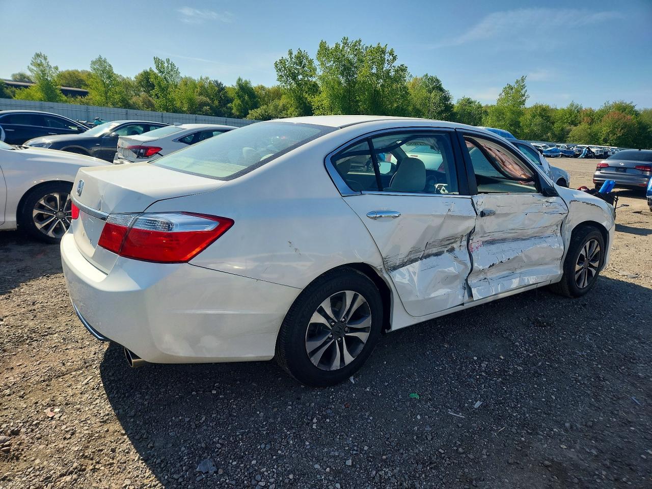 2013 Honda Accord Lx White vin: 1HGCR2F36DA053139