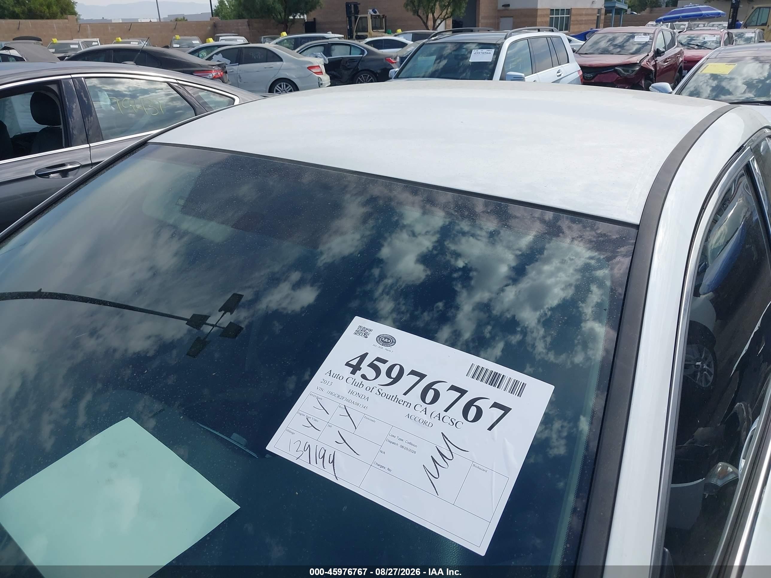 2013 Honda Accord Lx Белый vin: 1HGCR2F36DA081345