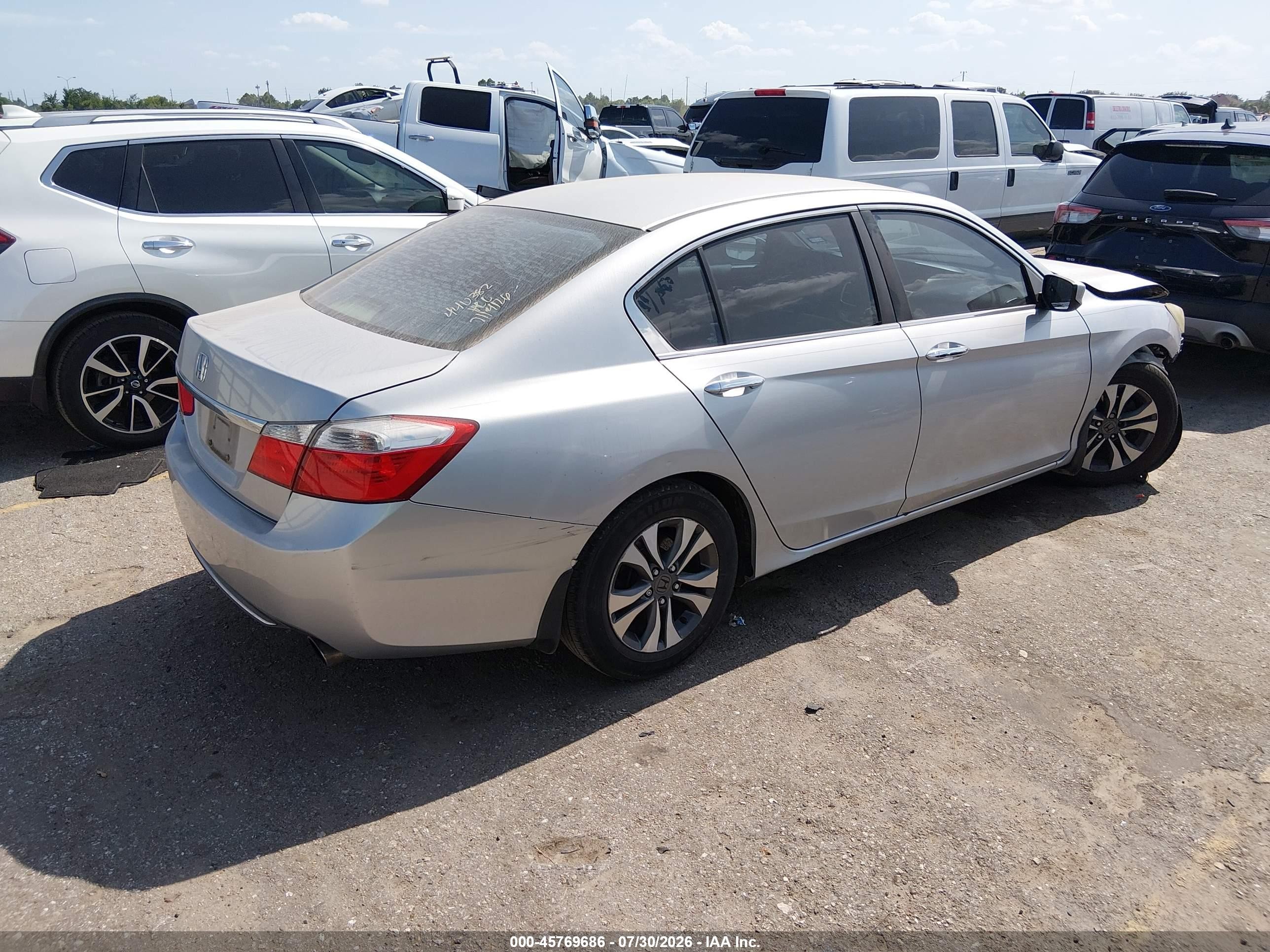 2013 Honda Accord Lx Gray vin: 1HGCR2F36DA097769