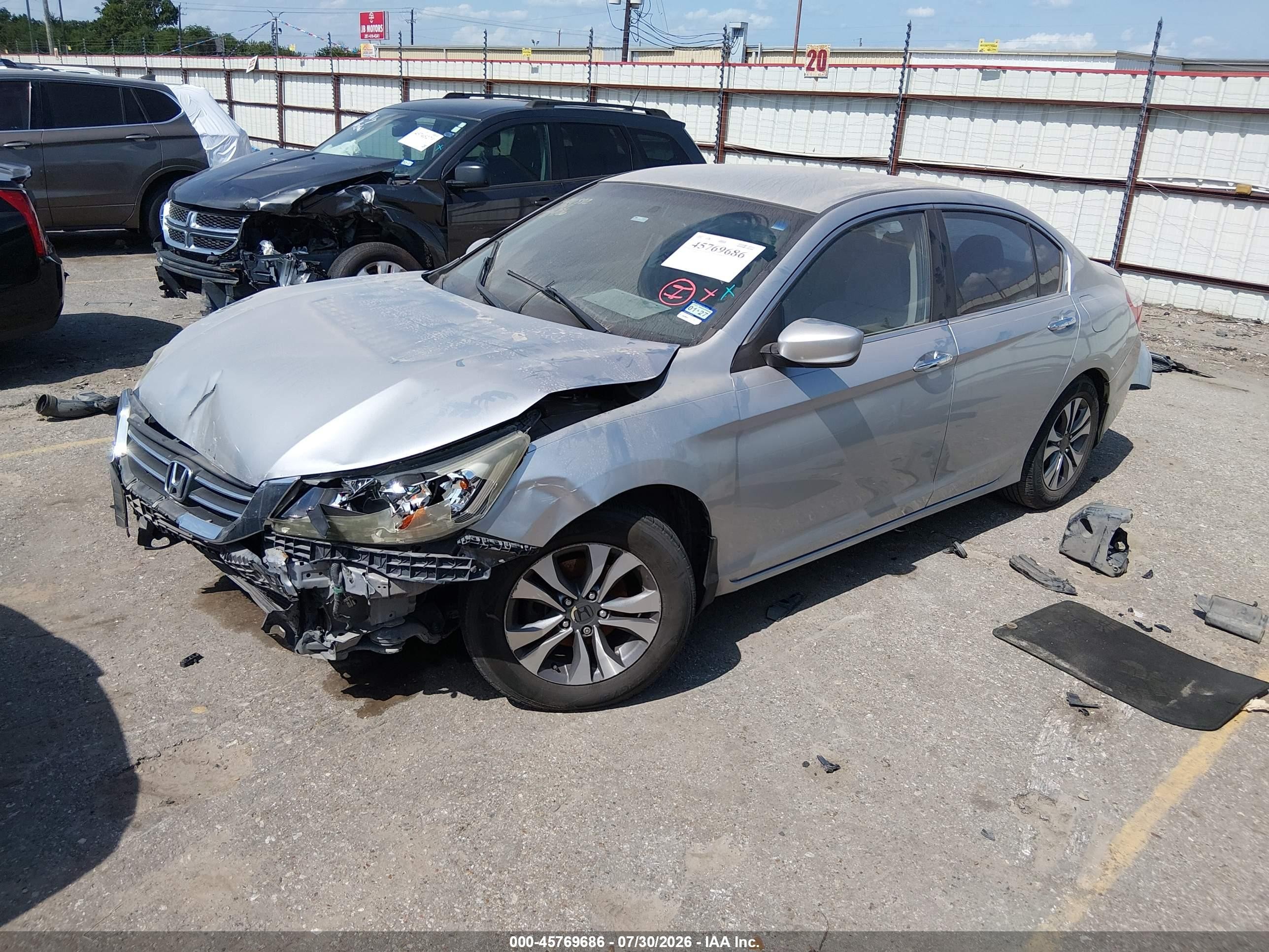 2013 Honda Accord Lx Gray vin: 1HGCR2F36DA097769