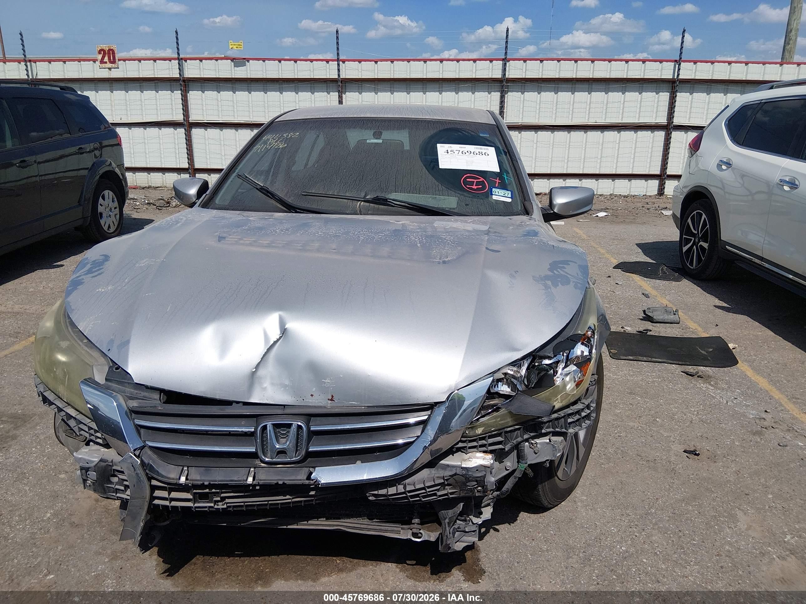 2013 Honda Accord Lx Gray vin: 1HGCR2F36DA097769