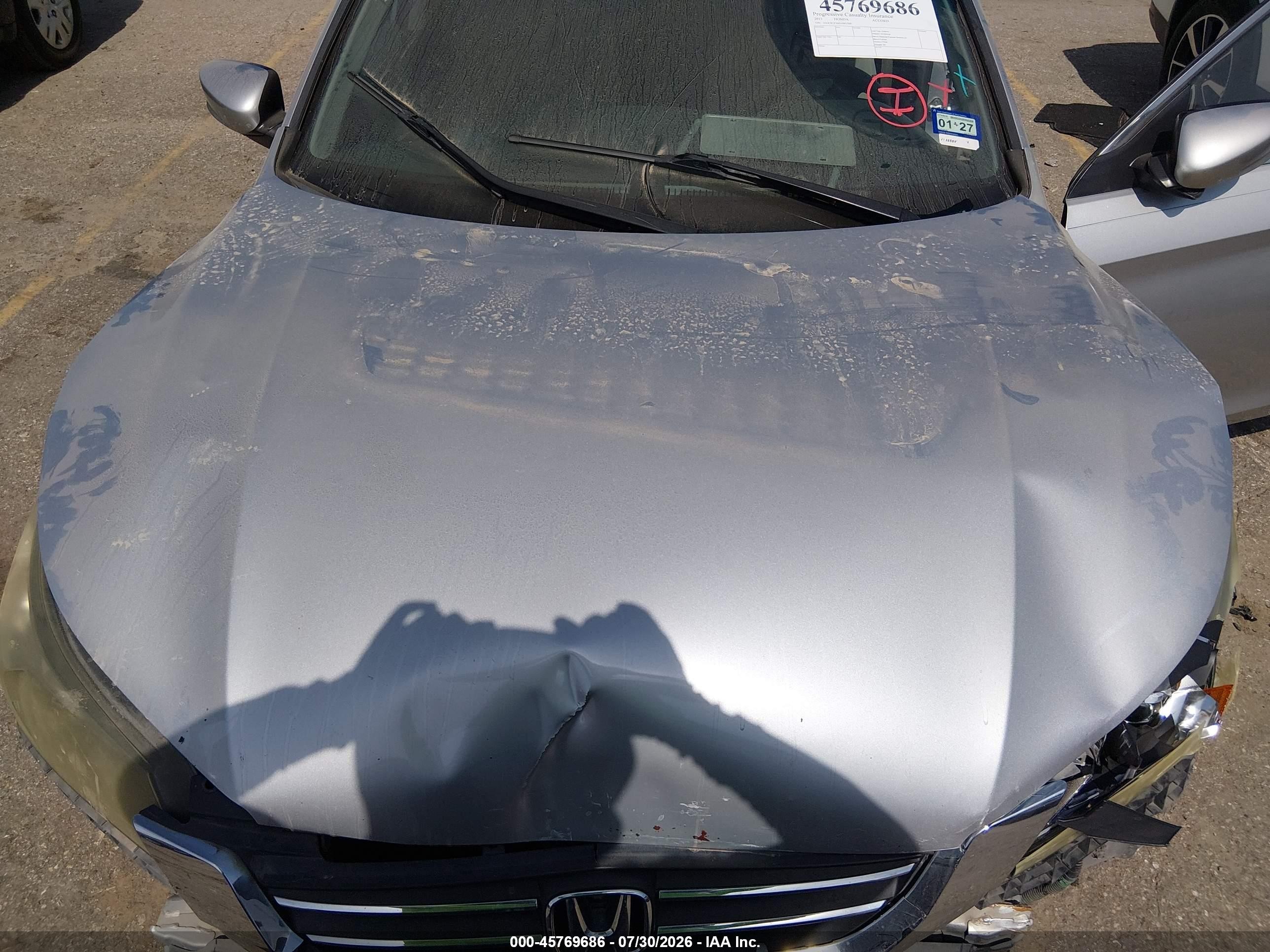 2013 Honda Accord Lx Gray vin: 1HGCR2F36DA097769